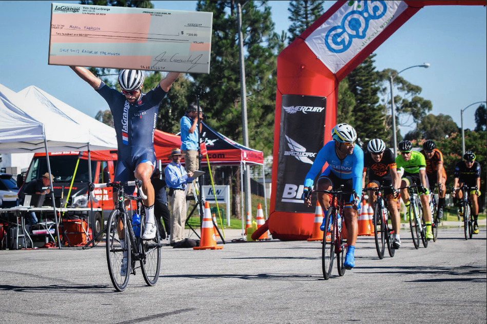 Marco Fabrizio got hot in July winning back-to-back Cat 3 races as the CBR Criterium and 805 Thousand Oaks Grand Prix, but we'll really be impressed if he can convince a bank to cash that giant check.