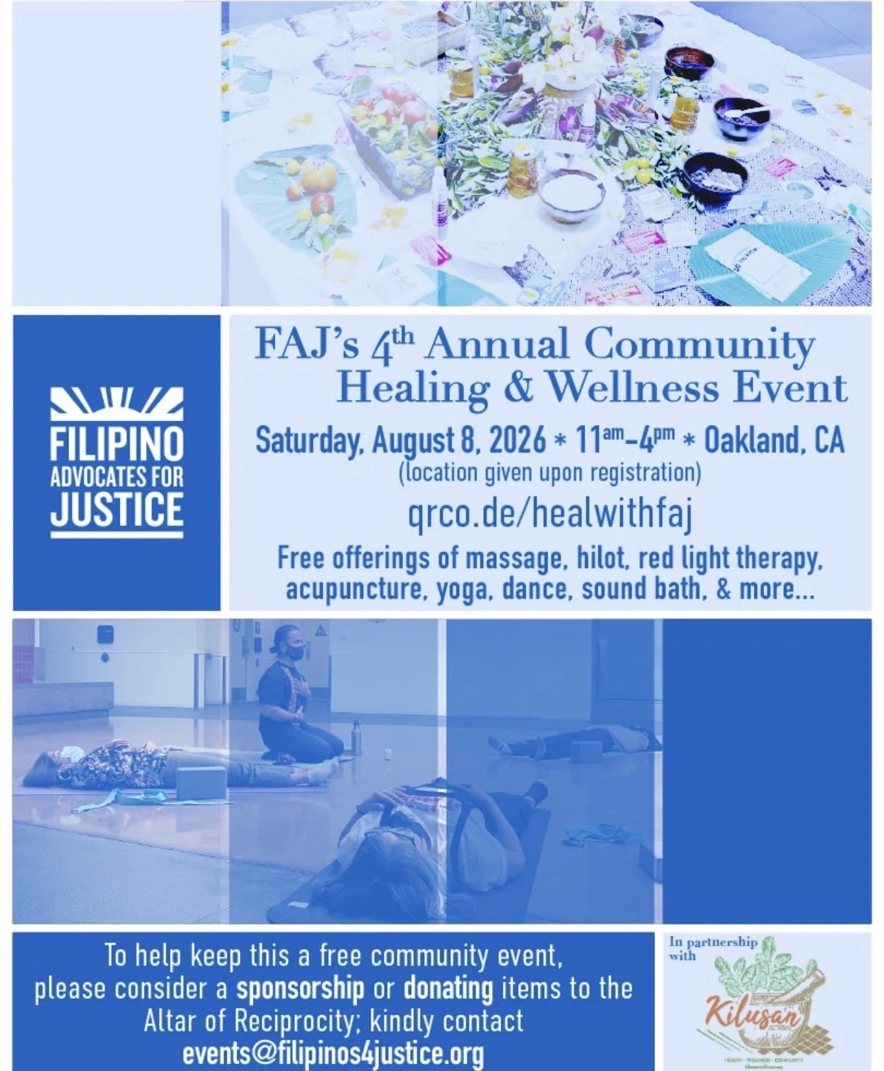 FREE 30 Minute Hilot Sessions at FAJ's 4th Annual Wellness Fair