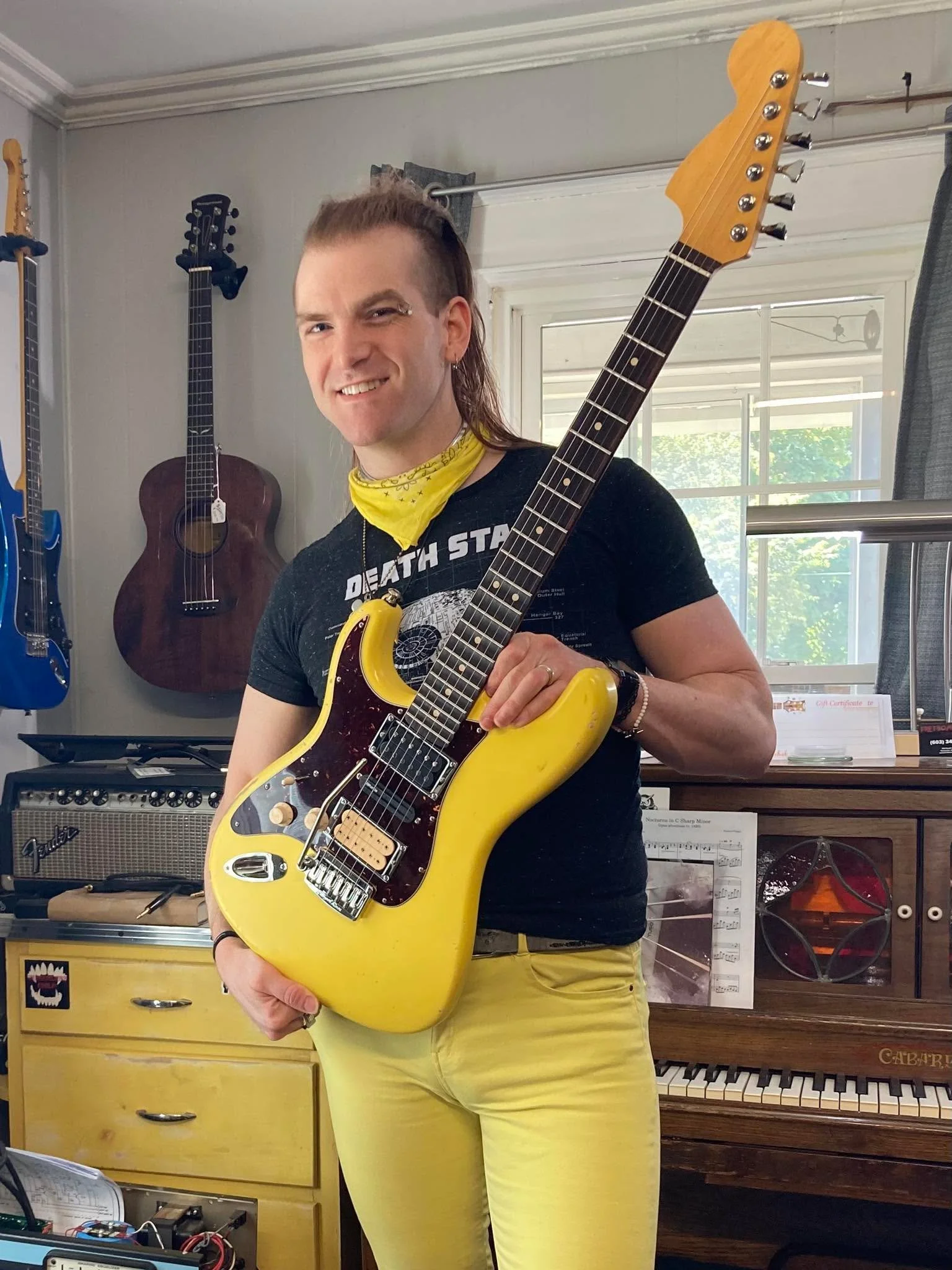 Sometimes you match with your customers guitar.