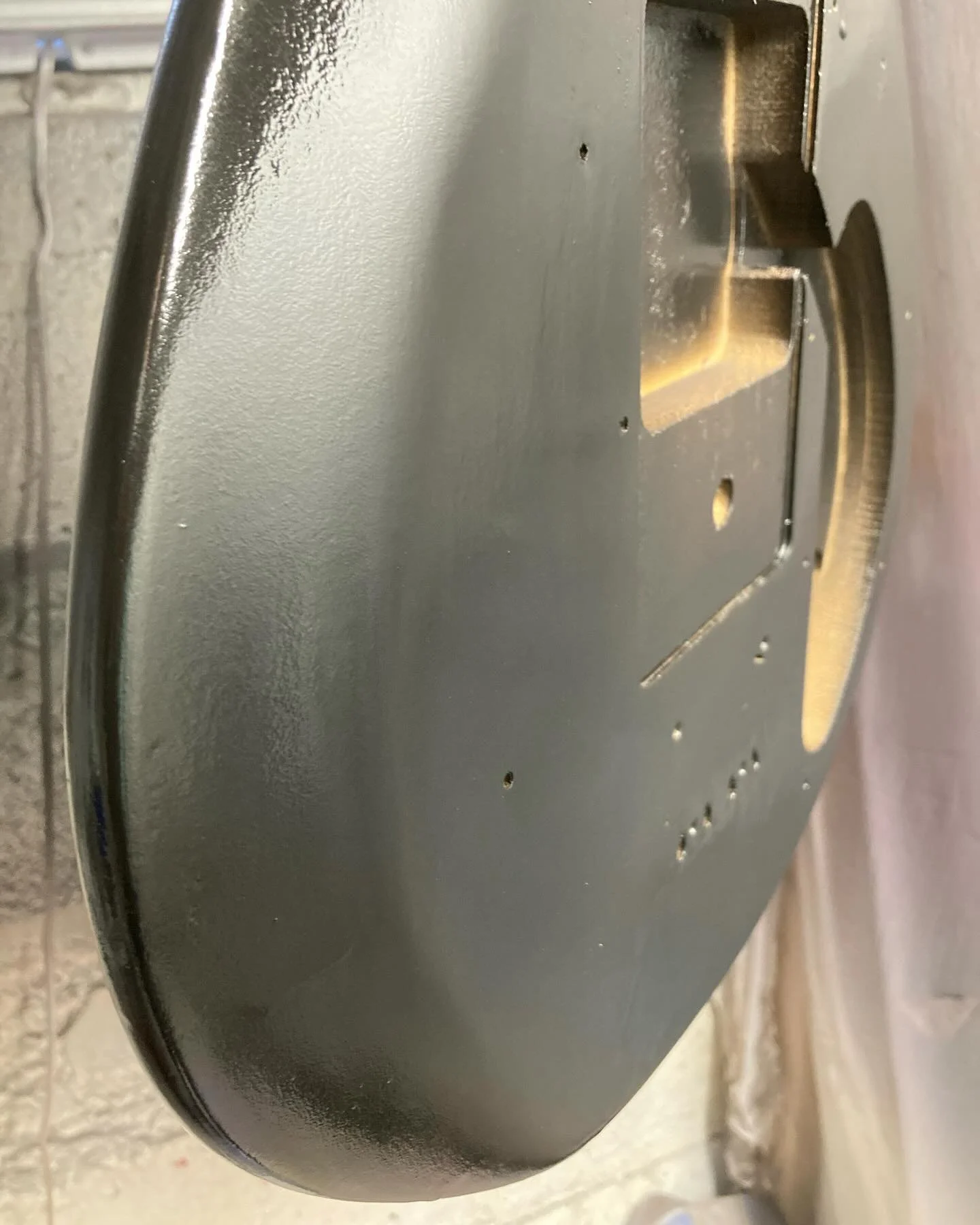 Getting started on their #gibson Grabber #bass #guitar refinish. Going for satin black. More later.