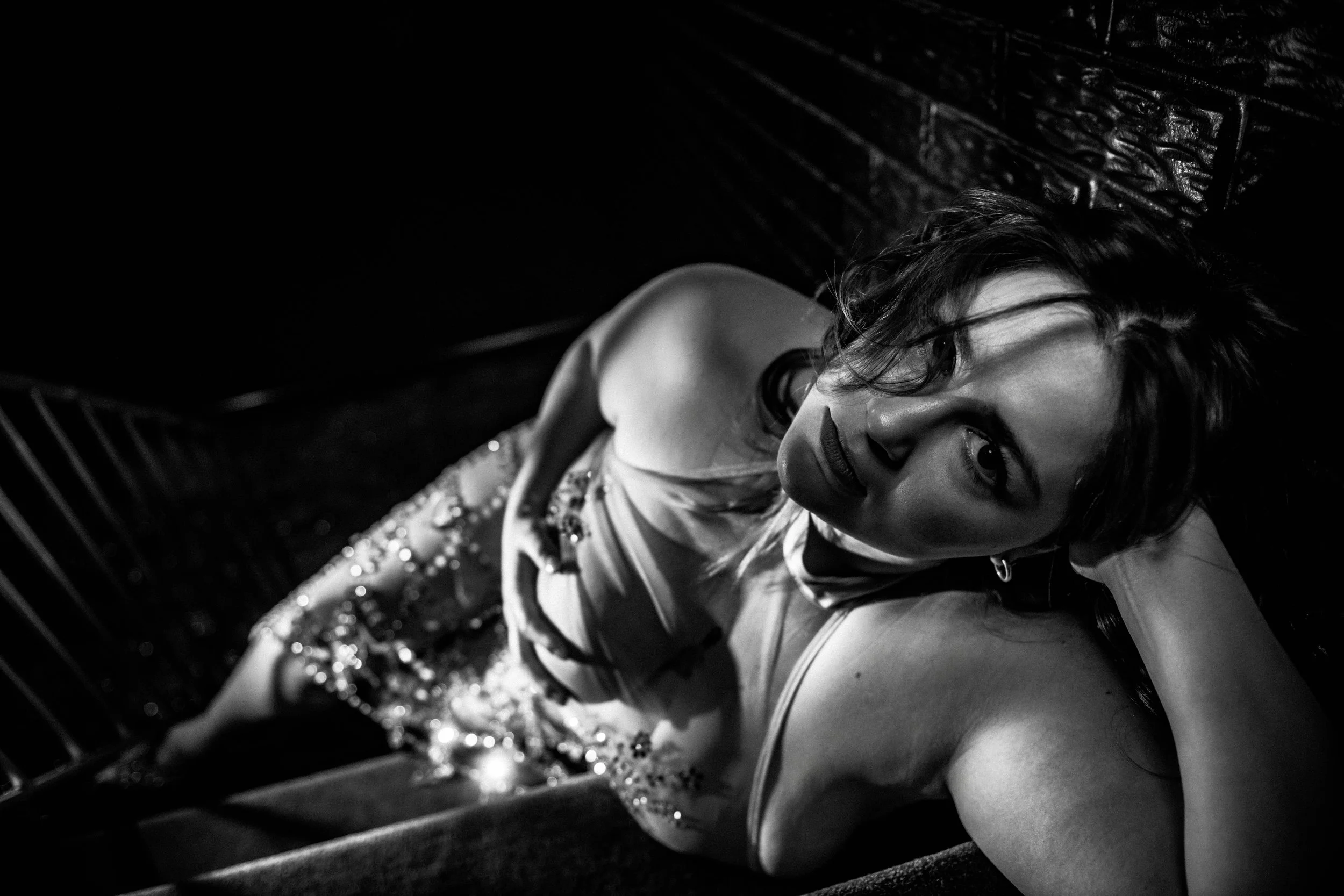 Editorial boudoir imagery photographed in a Terre Haute, Indiana studio