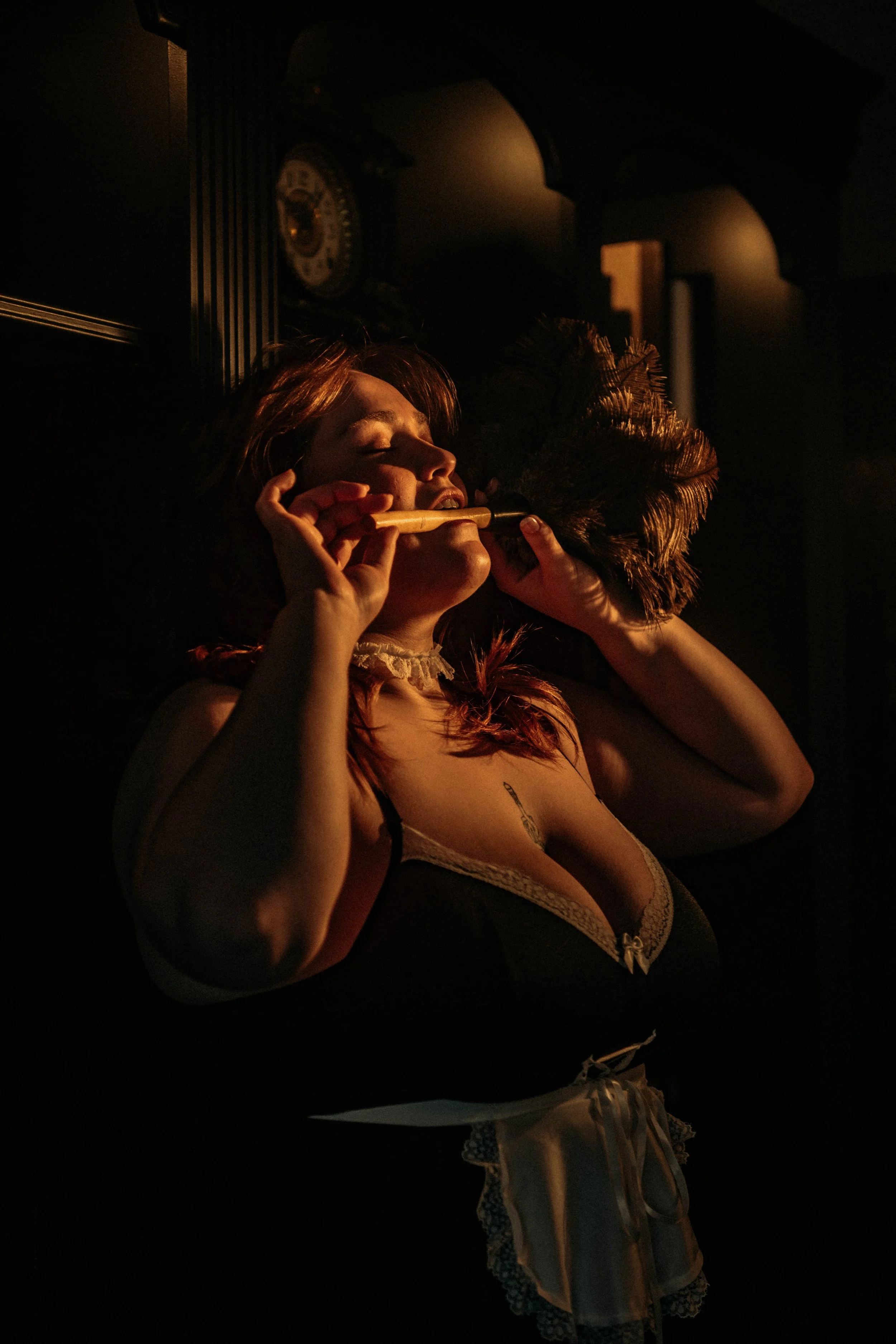 Intimate studio boudoir imagery photographed in Terre Haute