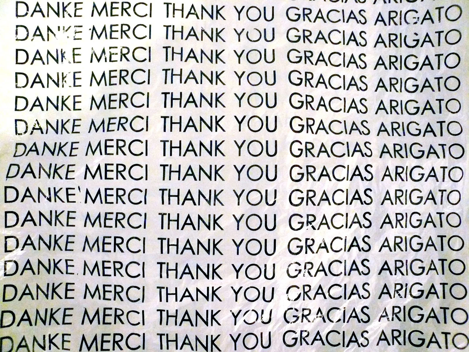 Thank You. Thank You. Thank You.