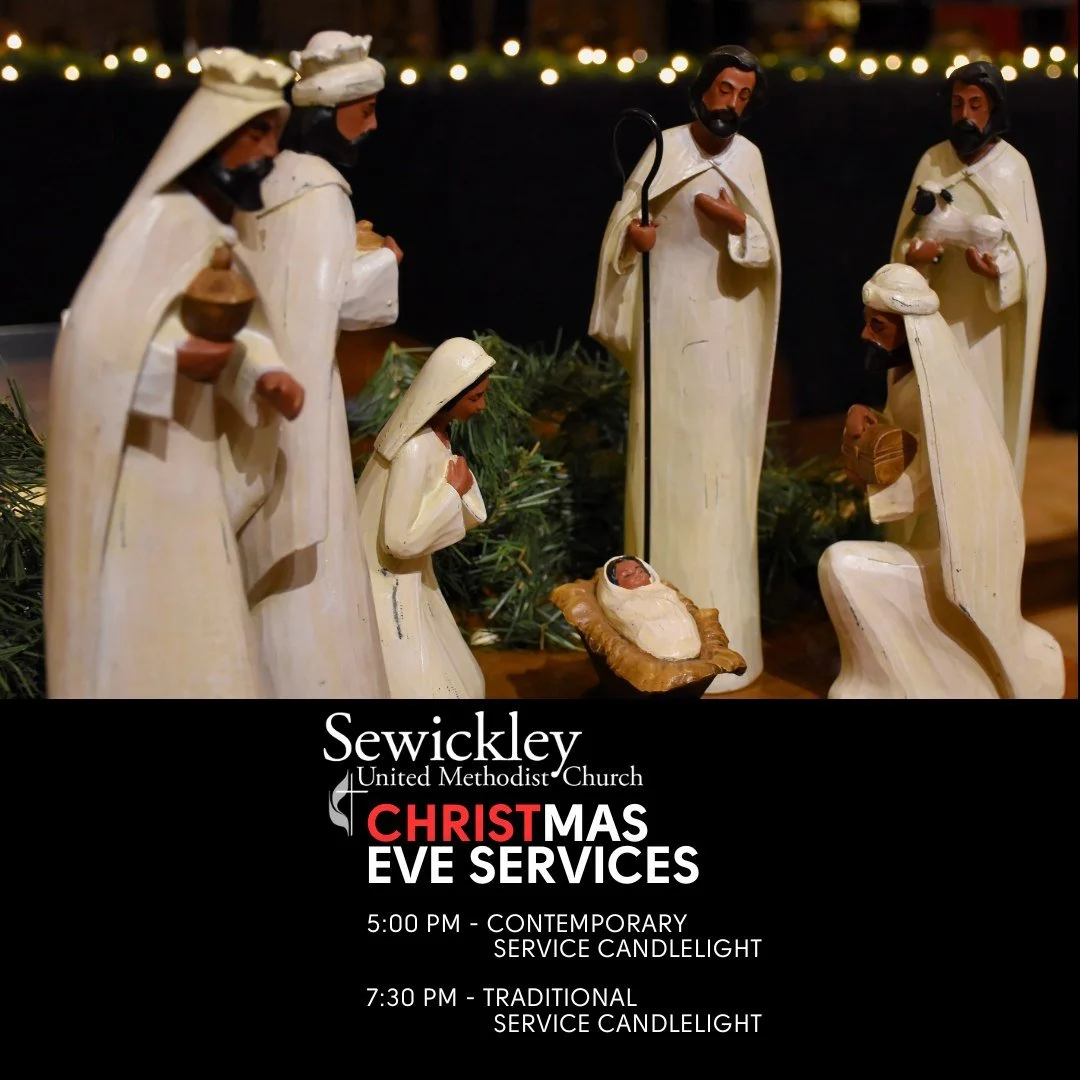 Join us for our Christmas Eve Services, a time for reflection and celebration. We will host two services to commemorate the miracle of Christmas: 

5:00 pm: Contemporary Candlelight Service
7:30 pm: Traditional Candlelight Service

We look forward to