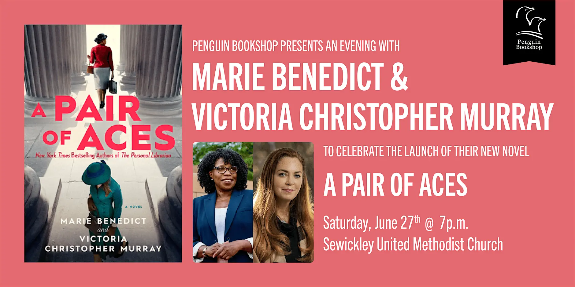 An Evening with Marie Benedict and Victoria Christopher Murray. 