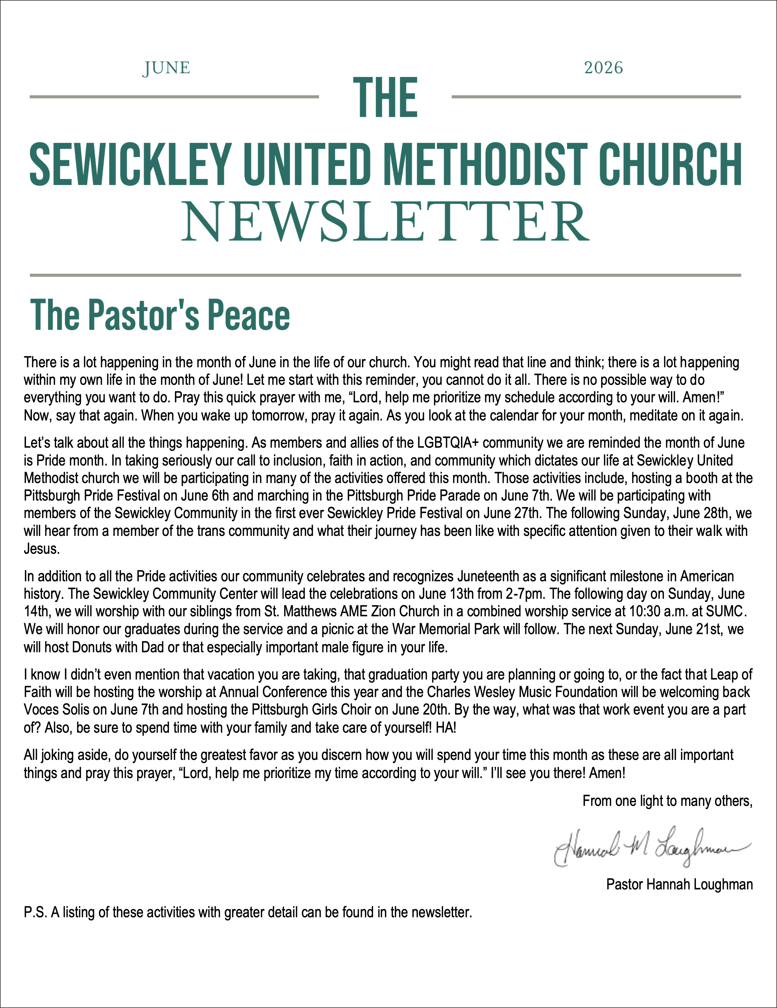 June 2026 Newsletter