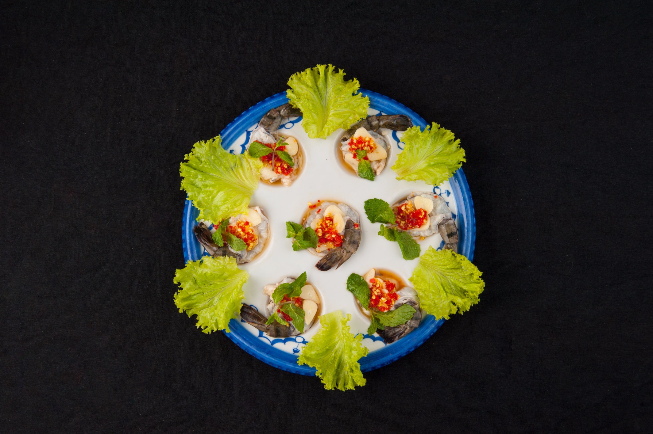 Goong Chae Nam Pla (Spicy Raw Shrimp)