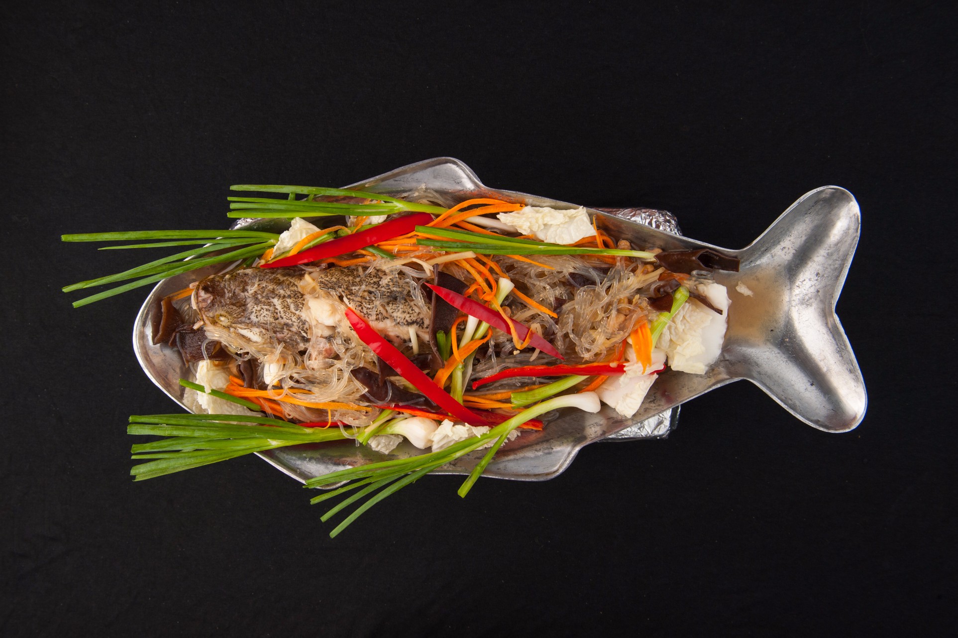 Steamed Fish Fillet or Whole Fish (Trey Dom Rei) Vermicelli