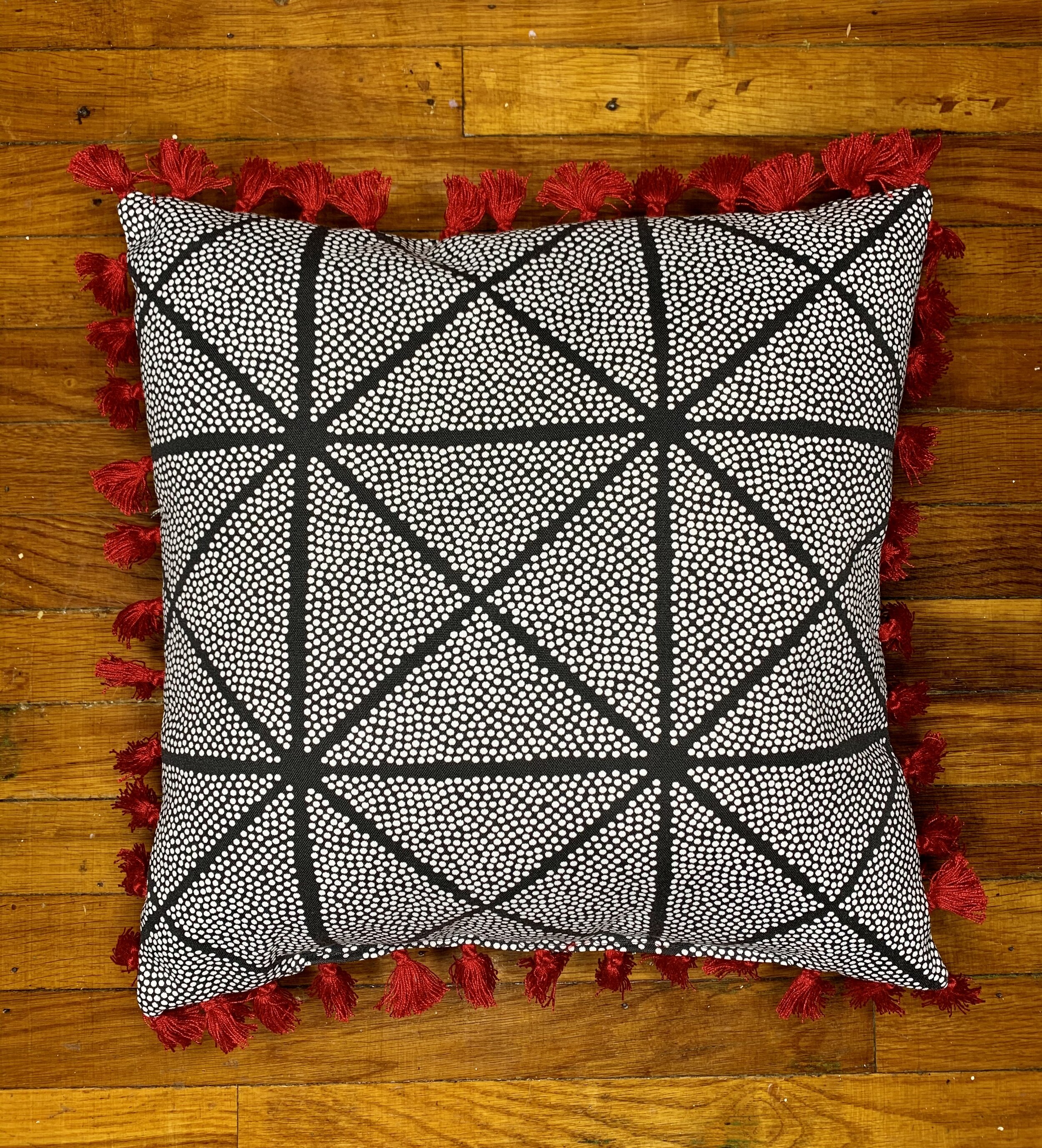 Dot Print and Red Fringe 