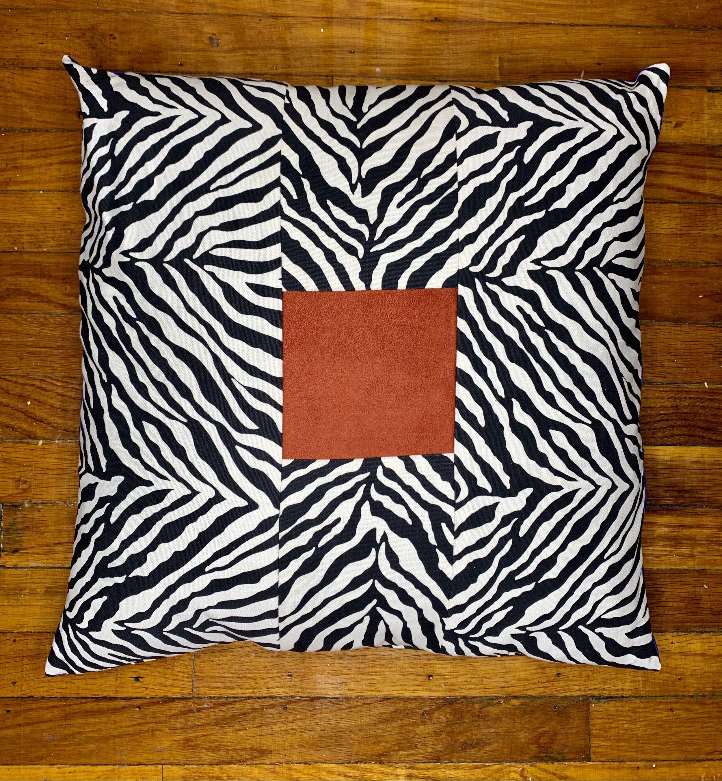 Zebra Print w/Orange Suede