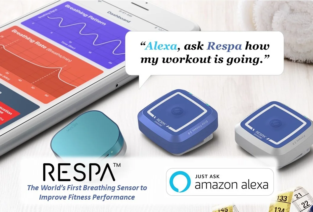 Respa, the Future of Fitness Wearable that Analyzes Breathing for Athletes, to Build on Amazon Alexa 