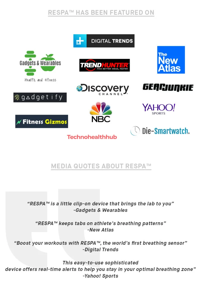 RESPA: World's 1st Breathing Sensor for Fitness — Zansors
