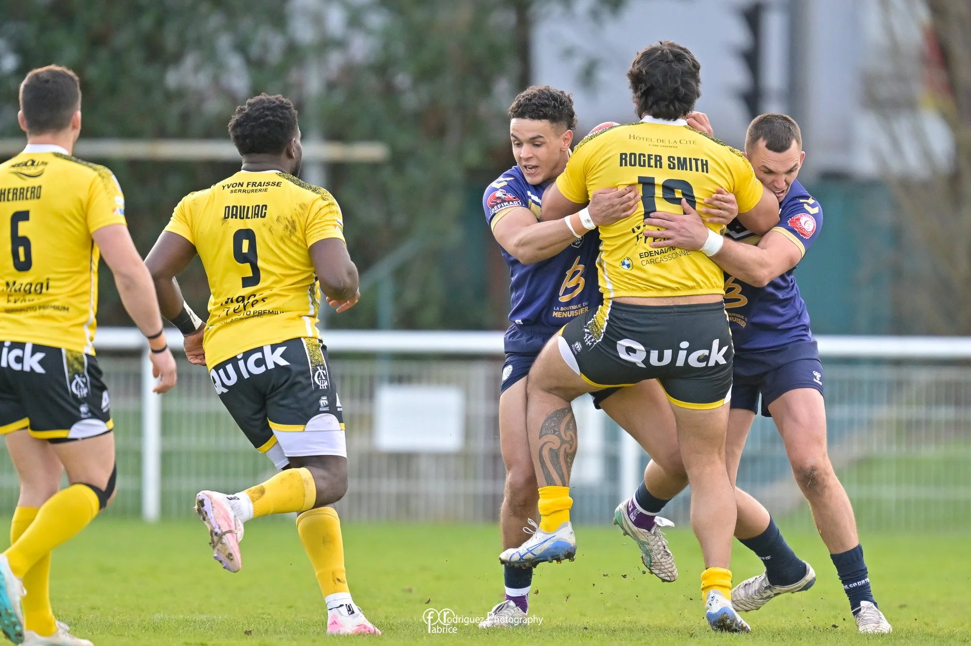 C'est la mit-temps au stade des Minimes dans le match de la 17&egrave;me journ&eacute;e de Championnat Super XIII entre le TOXIII et Carcassonne. Le score est de : 12-12

Association Toulouse Olympique XIII  FFR XIII - F&eacute;d&eacute;ration Fran&c