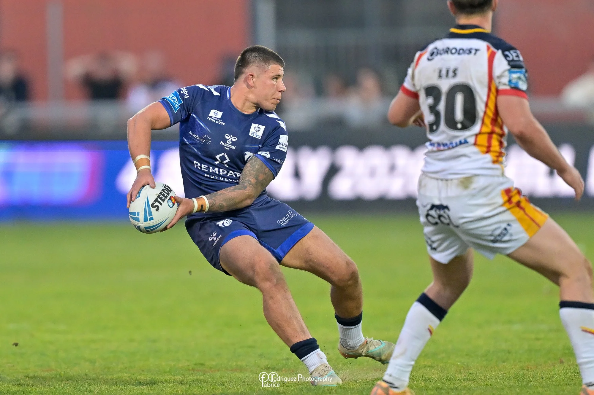 The Dragons Catalans won by 33-26 against the TO XIII for this round 7 of the Super League Championship

Toulouse Olympique  Rugby Football League  FFR XIII - F&eacute;d&eacute;ration Fran&ccedil;aise de Rugby &agrave; XIII  Treize Mondial  Rugby &ag