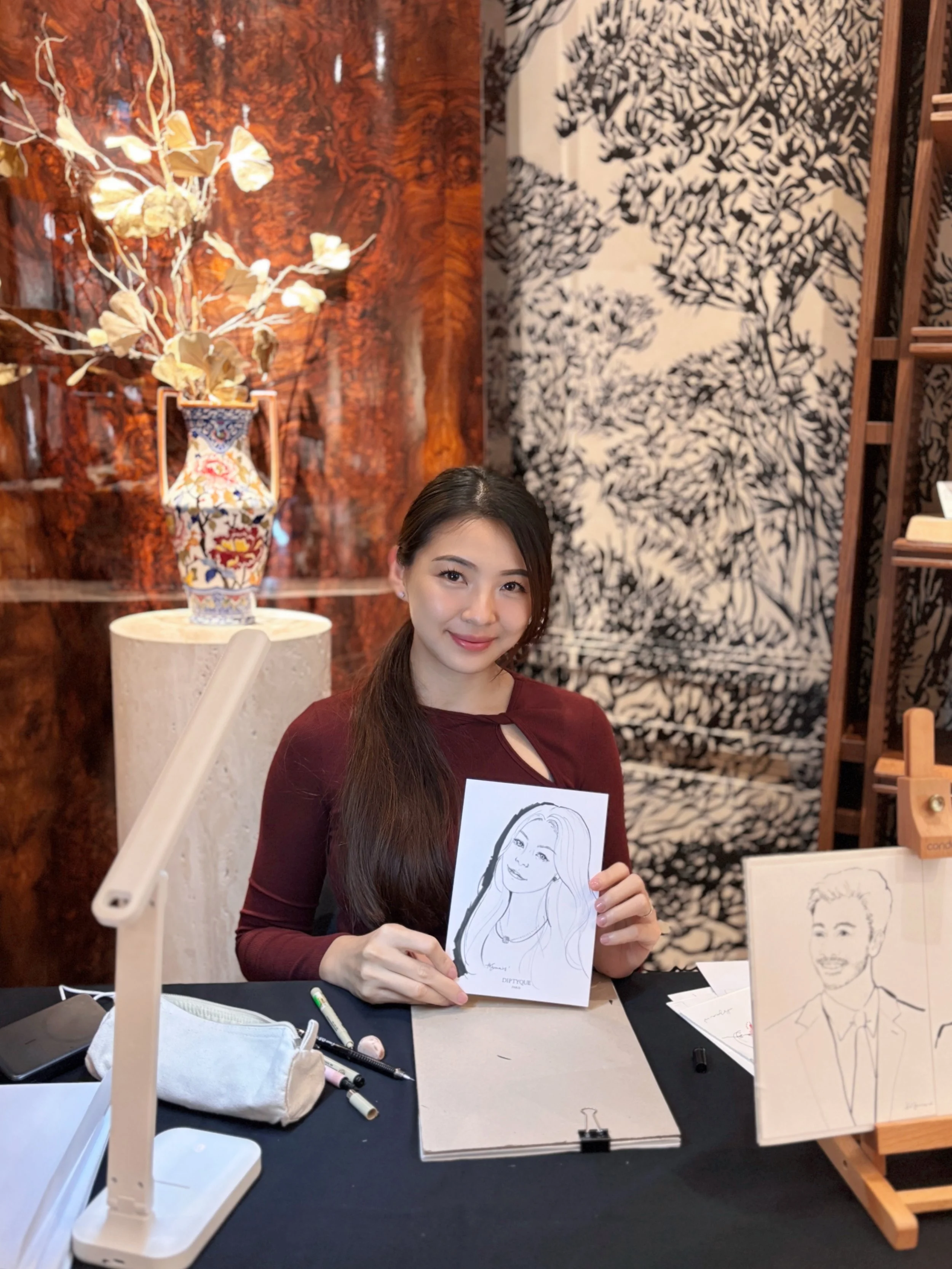 A weekend of drawing at @diptyque Diptyque, surrounded by delicate fragrances, thoughtfully curated objects, and lovely conversations. ✨

Thank you for having me, it&rsquo;s always a joy creating bespoke illustrations for customers (including a few s
