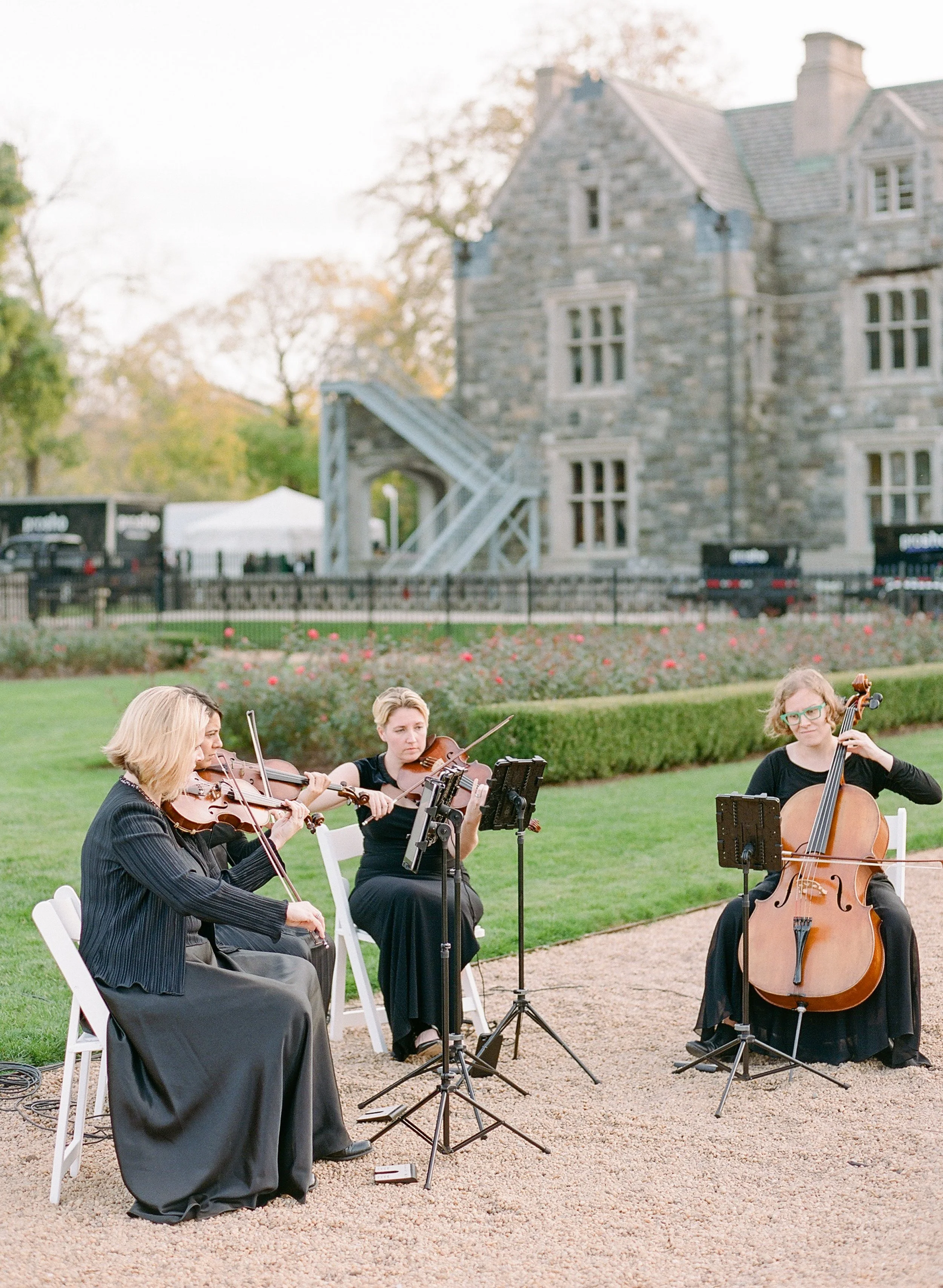 String quartet performing for a luxury wedding on Long Island