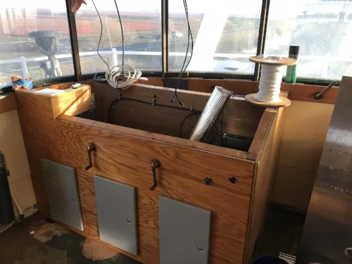 The "Blue Water" console to the port side of the Wheelhouse. January 2018