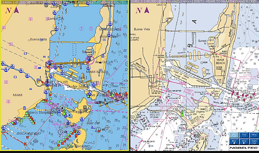 Vector left and Raster right