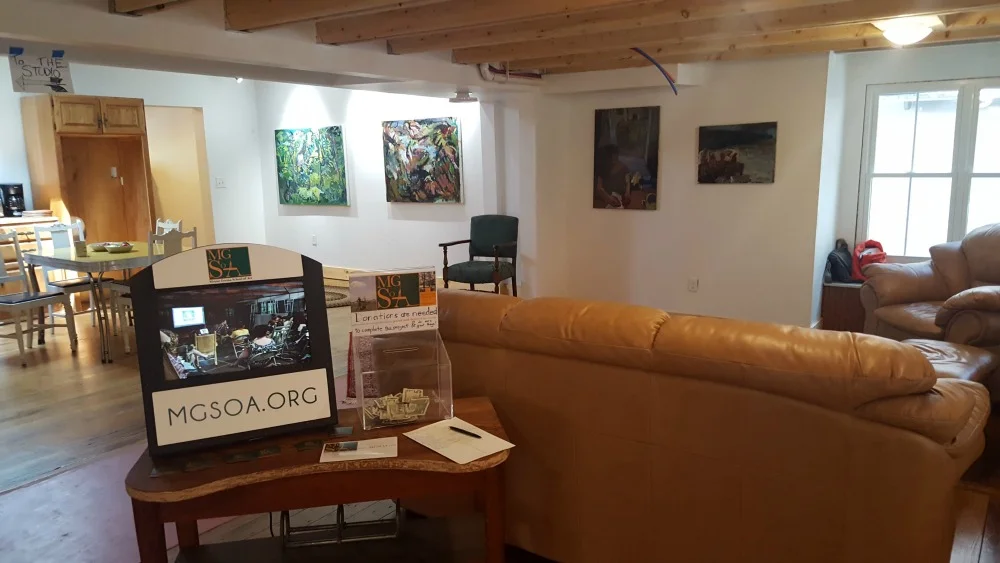 This image shows another view of the common area.