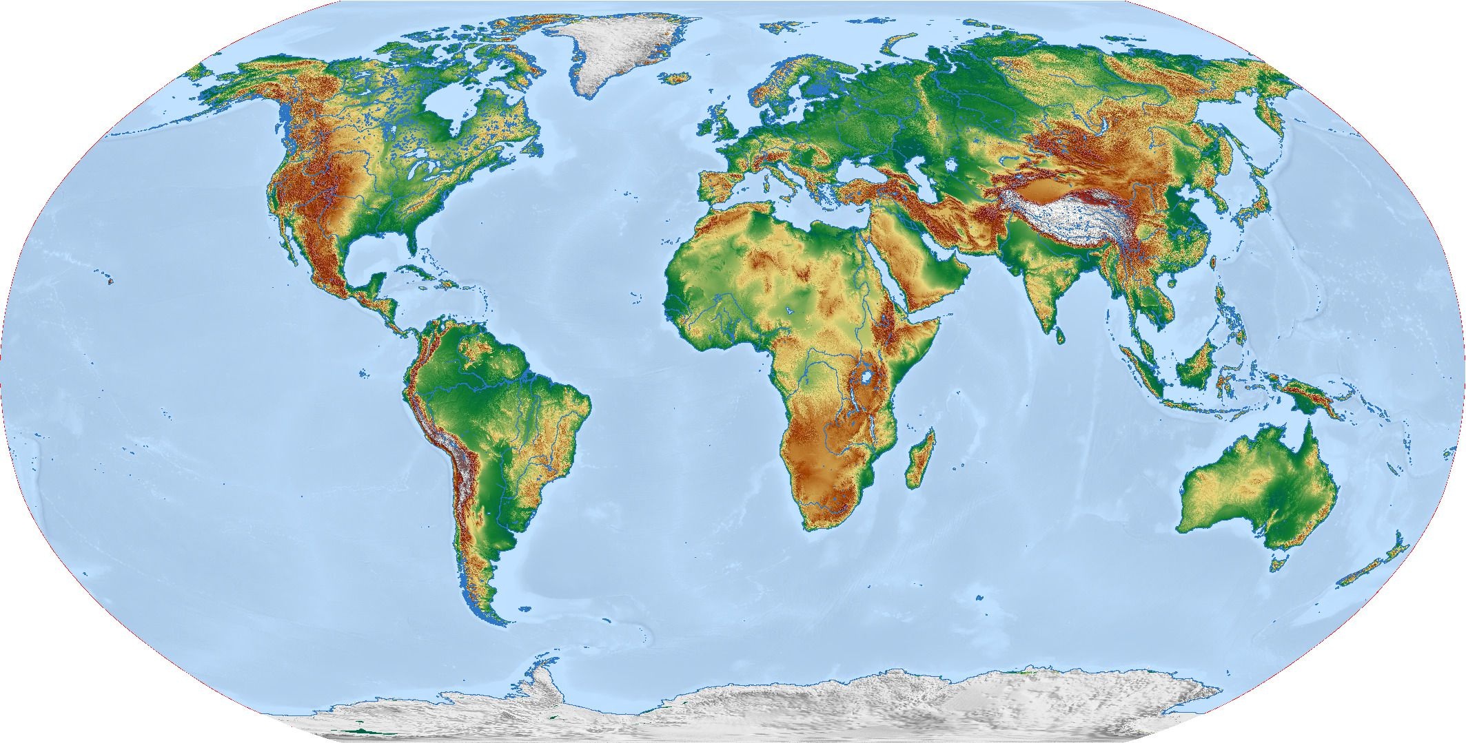 Sides of the world. Карта планеты земля.