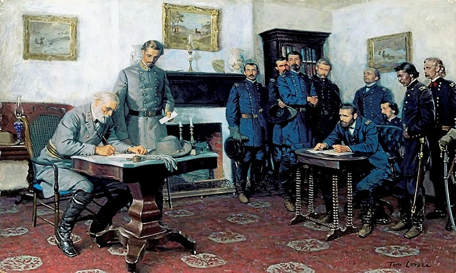 SURRENDER AT APPOMATTOX by Tom Lovell