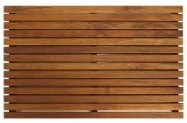 Zen Shower Mat in Solid Teak Wood
