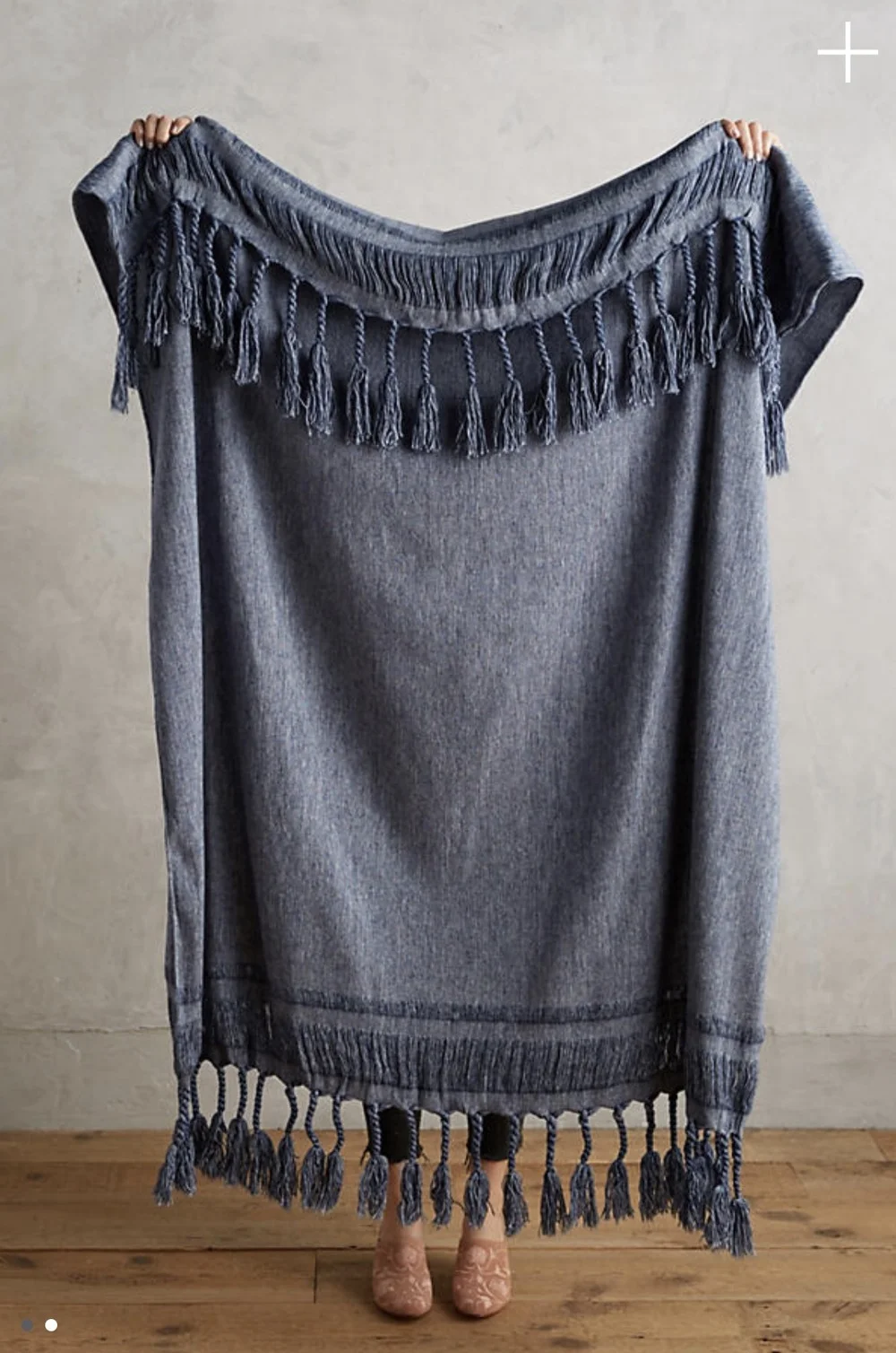 Fringed Rope Throw Blanket