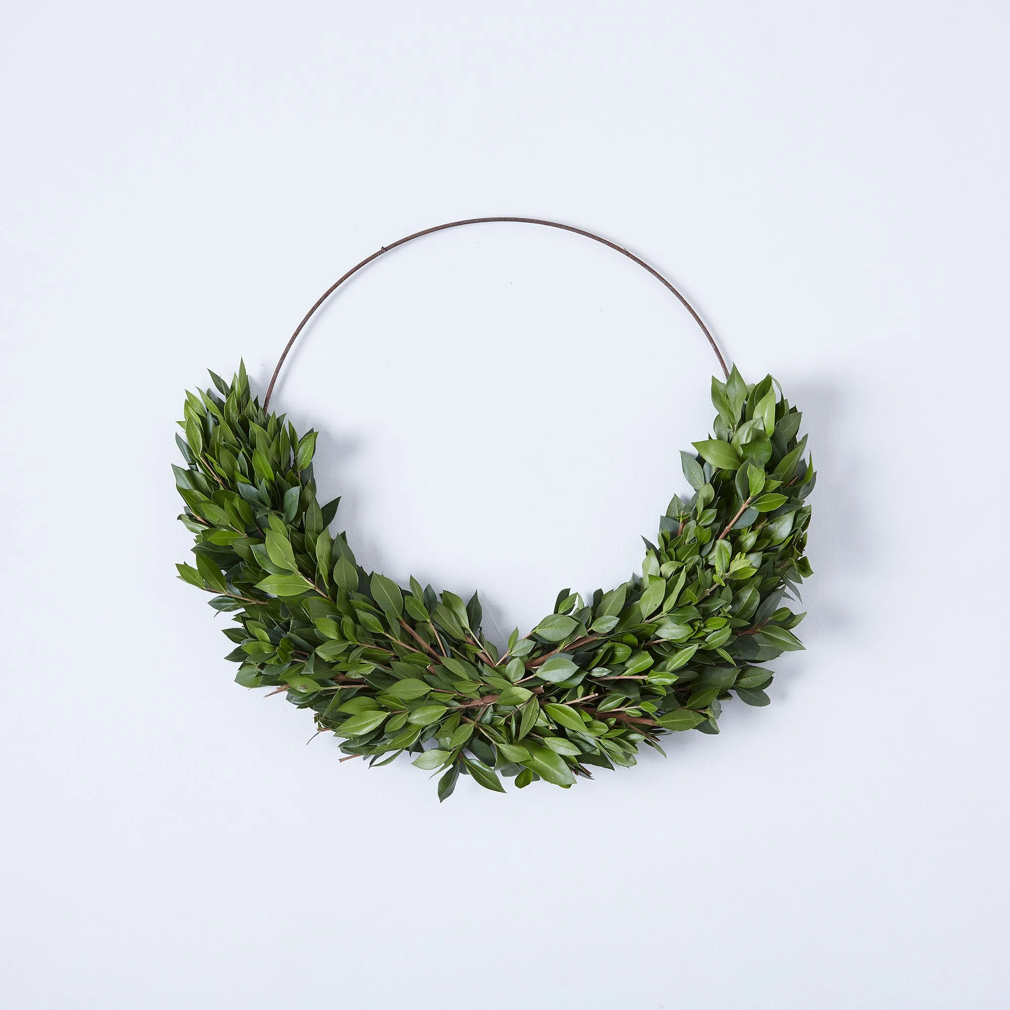 Boxwood &amp; Mrytle Half Wreath