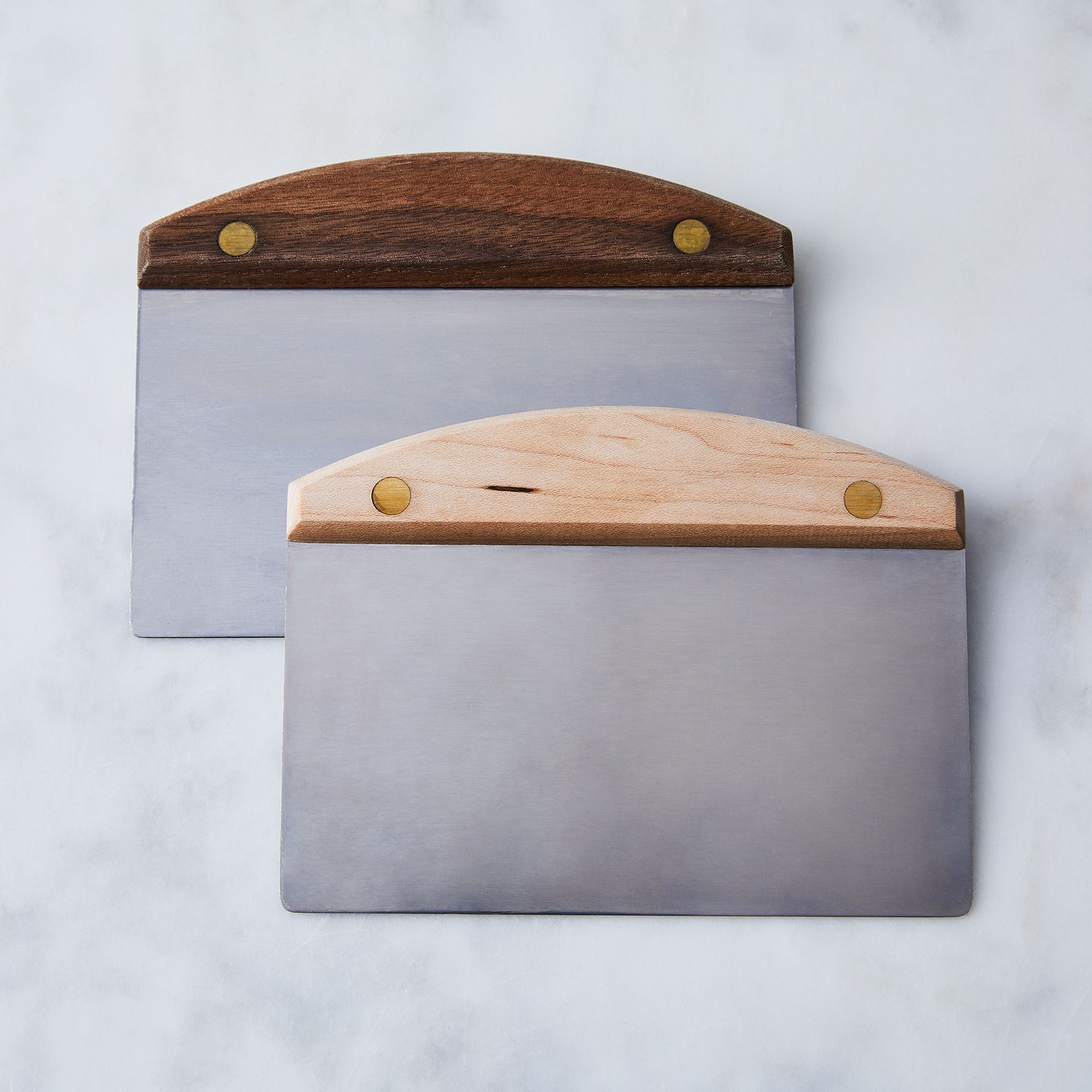 Dough Scraper with Wood &amp; Brass Handle