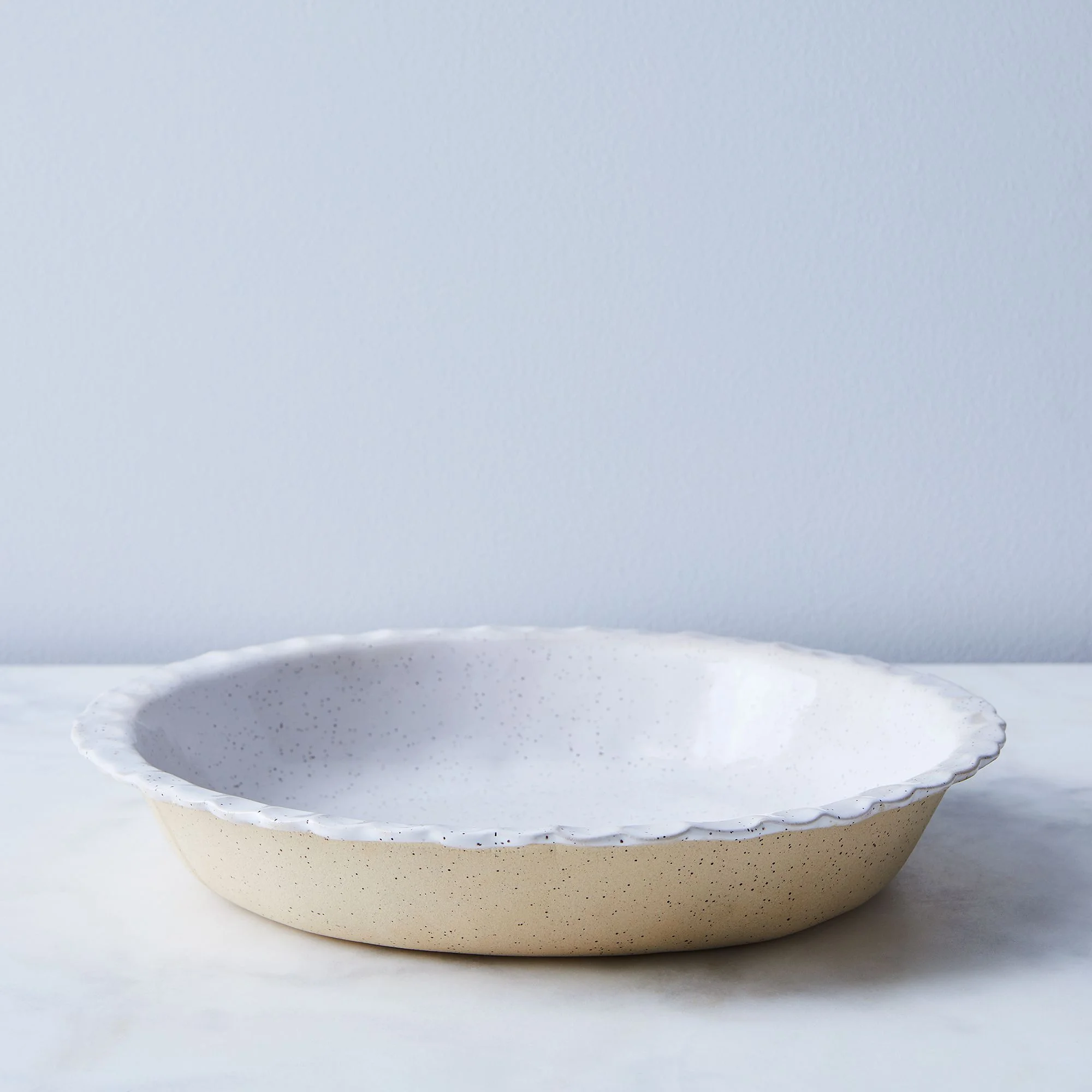 Speckled Ceramic Milk Pie Plate