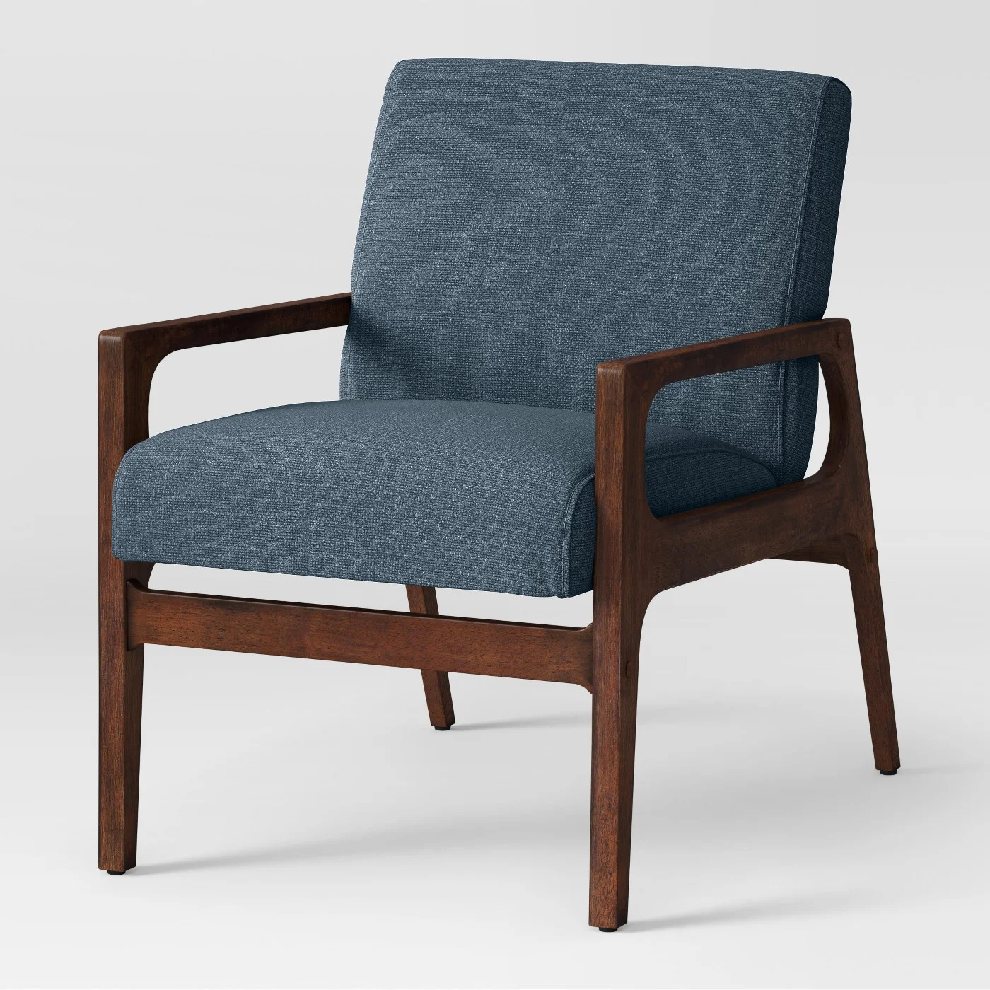 Peoria Wood Arm Chair Blue