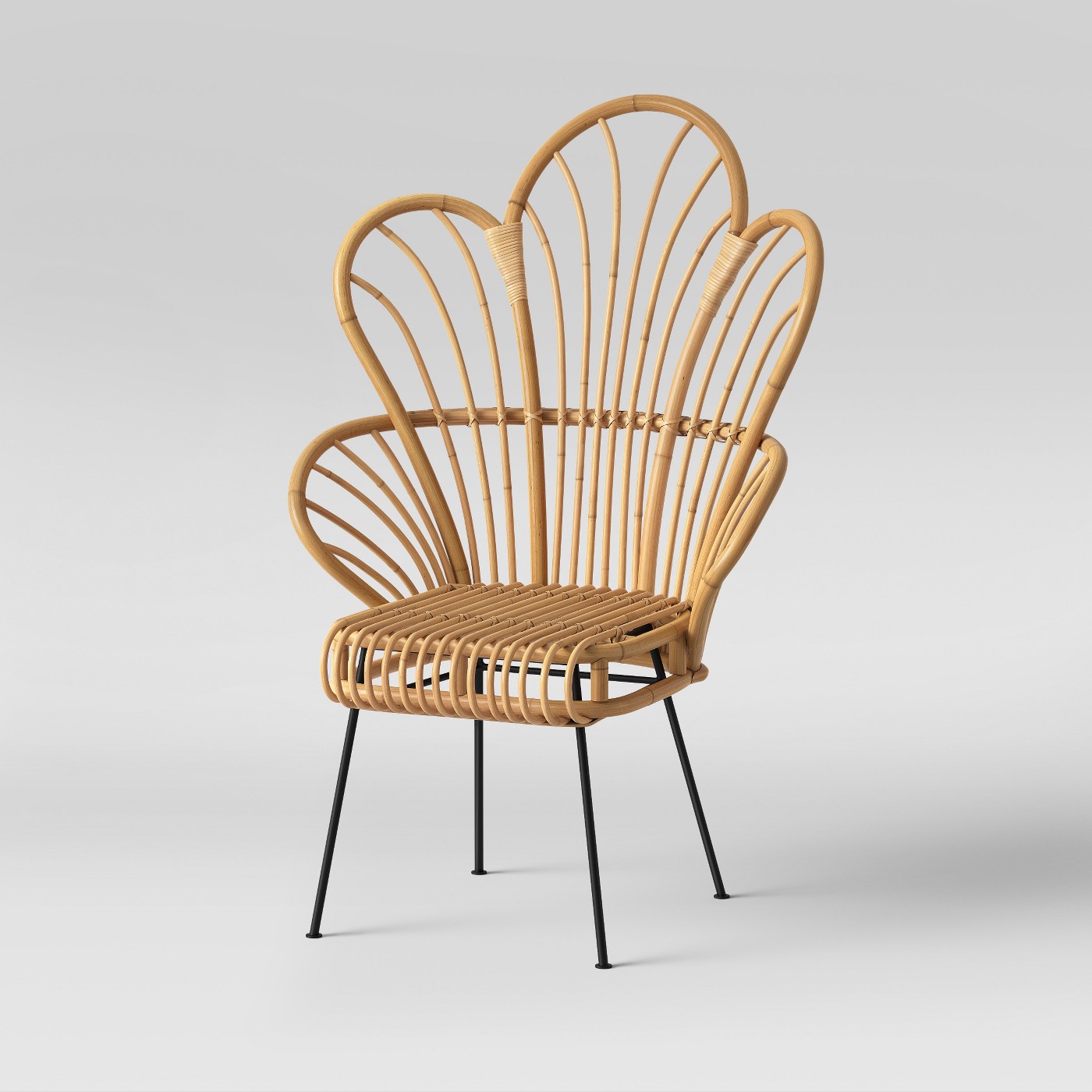 Avocet Rattan Fan Back Accent Chair