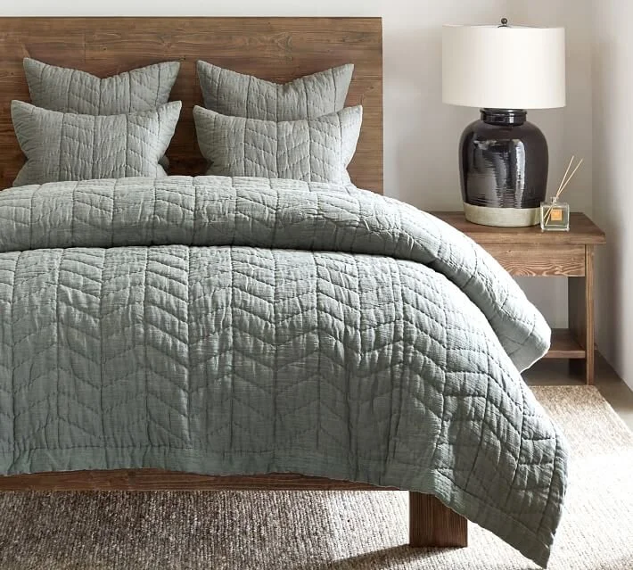 Willow Handcrafted Linen/Cotton Twill Quilt &amp; Shams