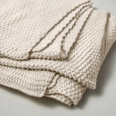 Chunky Knit Bed Blanket - Casaluna
