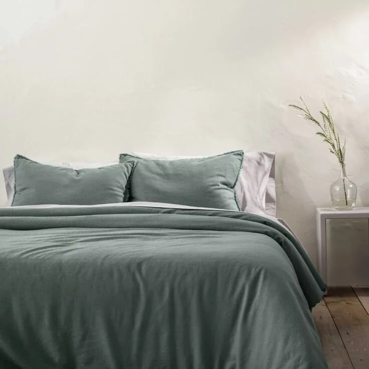 Heavyweight Linen Blend Comforter &amp; Sham Set - Casaluna