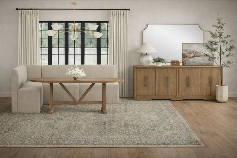 A Soft &amp; Sculptural Dining Room That Balances Comfort and Character