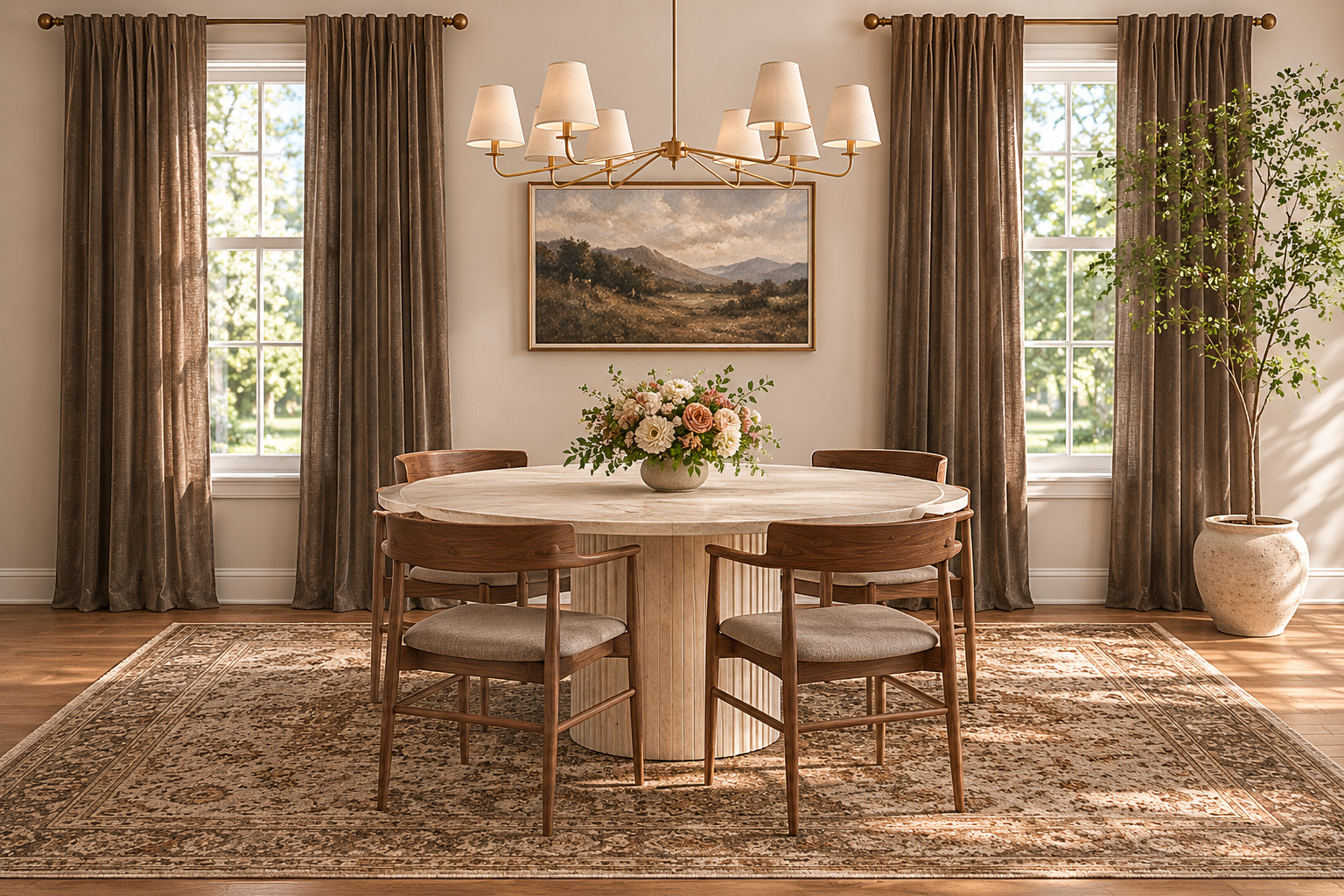 Warm &amp; Moody Dining Room Designed for Slow Living
