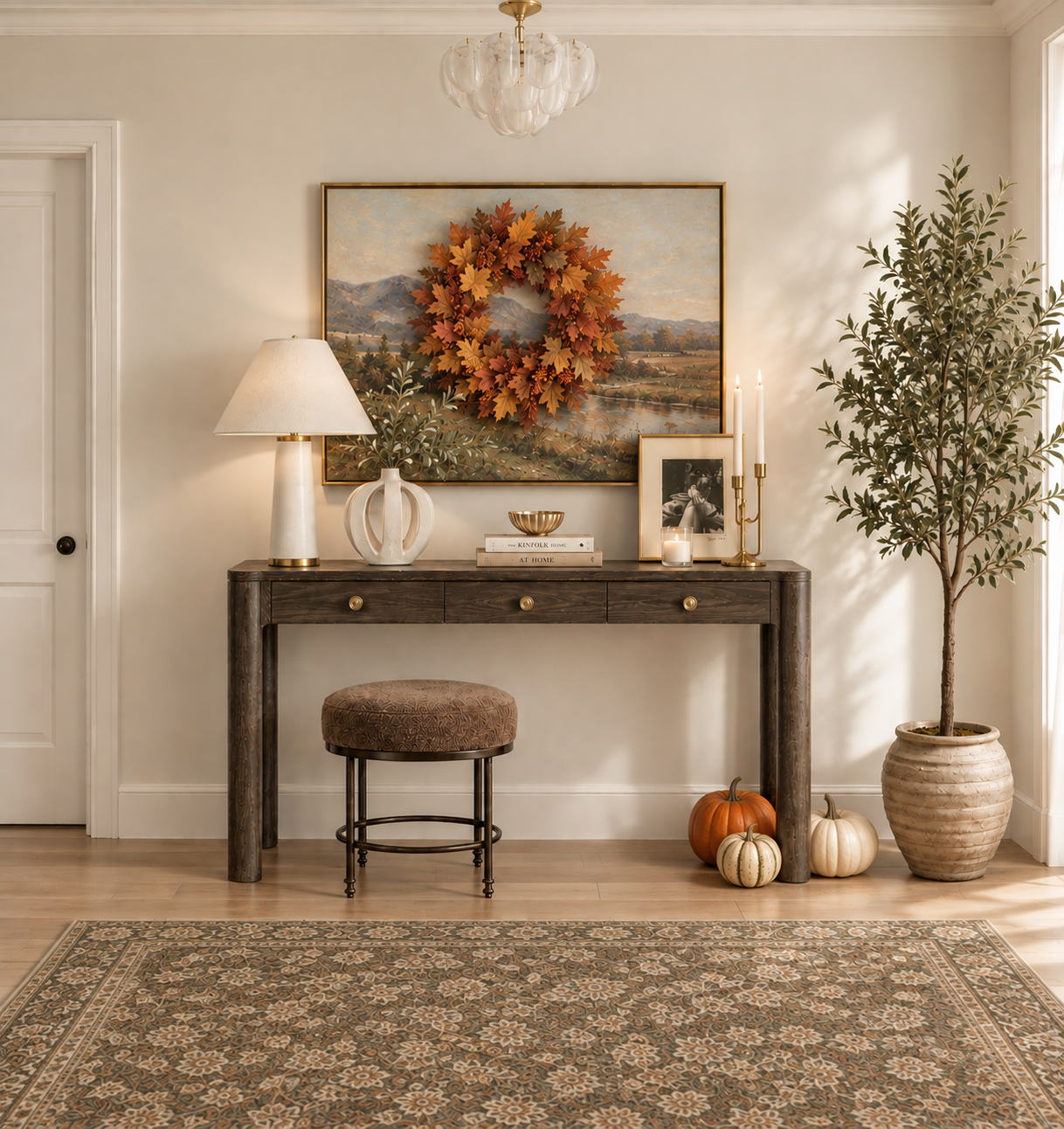 How to Create a Warm &amp; Elegant Fall Entryway