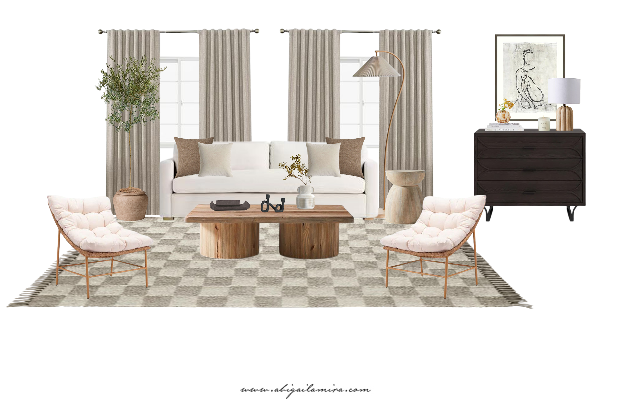 Get The Look: Neutral Studio Living Room — Abigail Amira Home