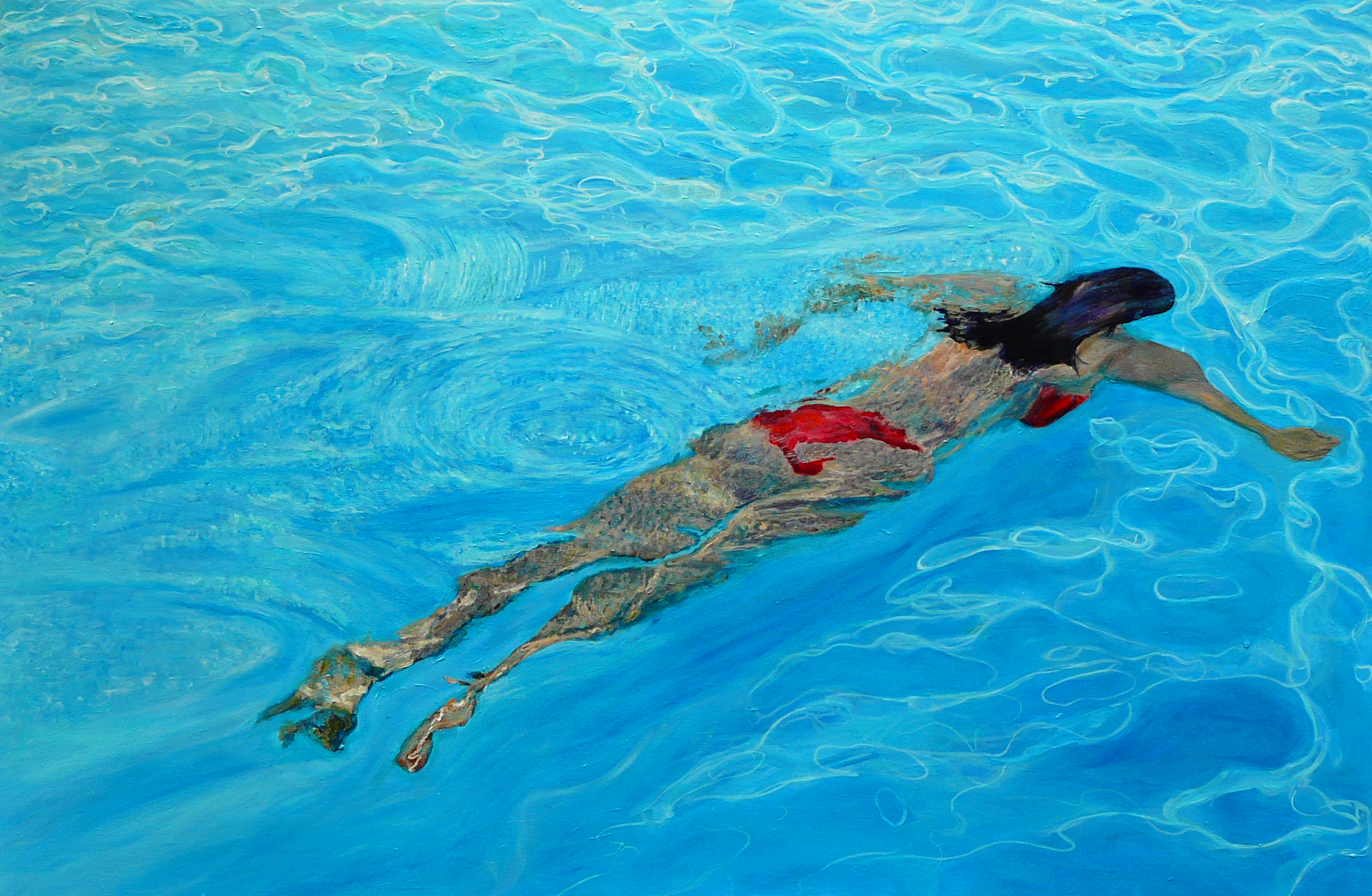 "Swim1" Acrylic/Canvas 60"x40"