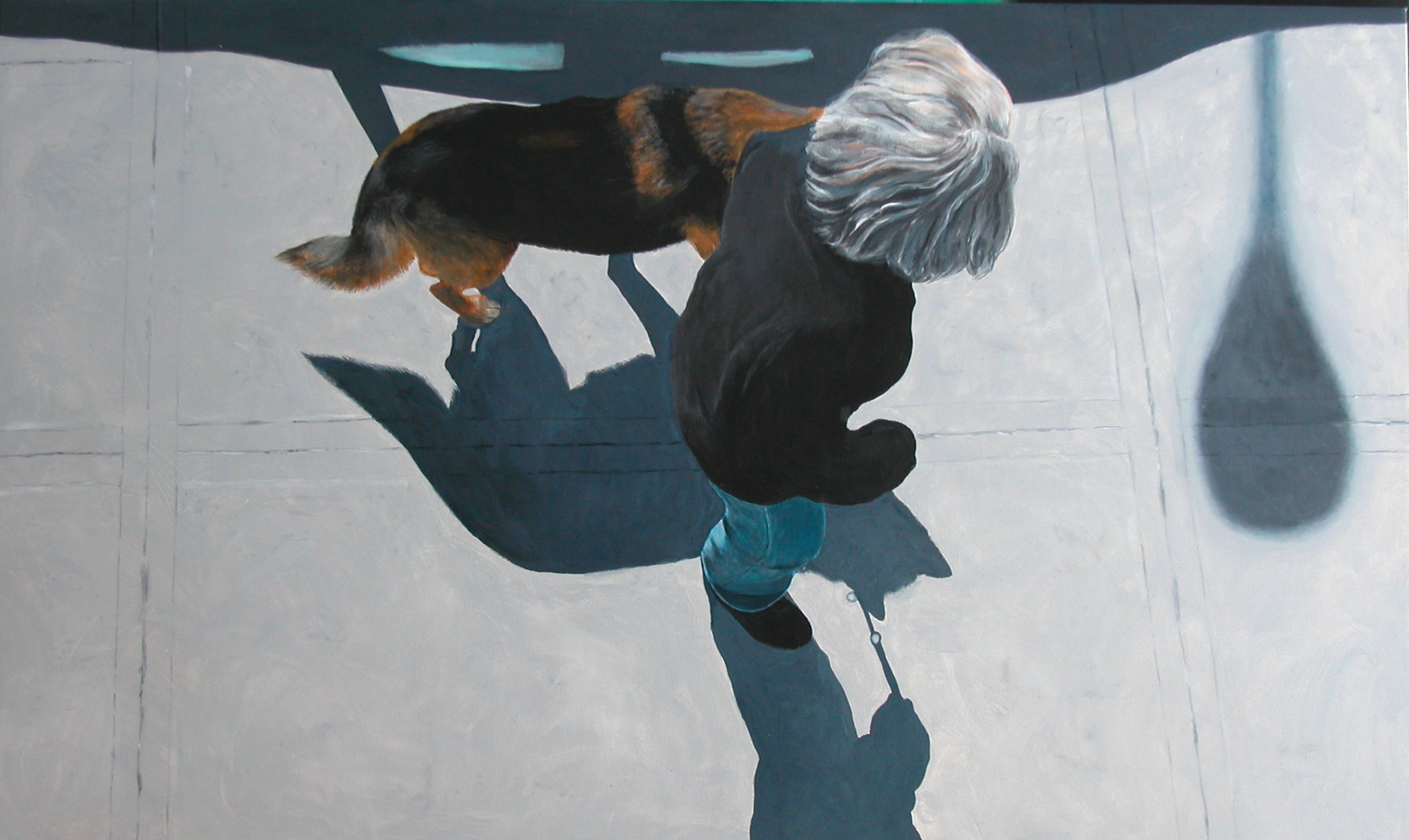 "Jo&Dog9" Acrylic on Canvas 60"x40"