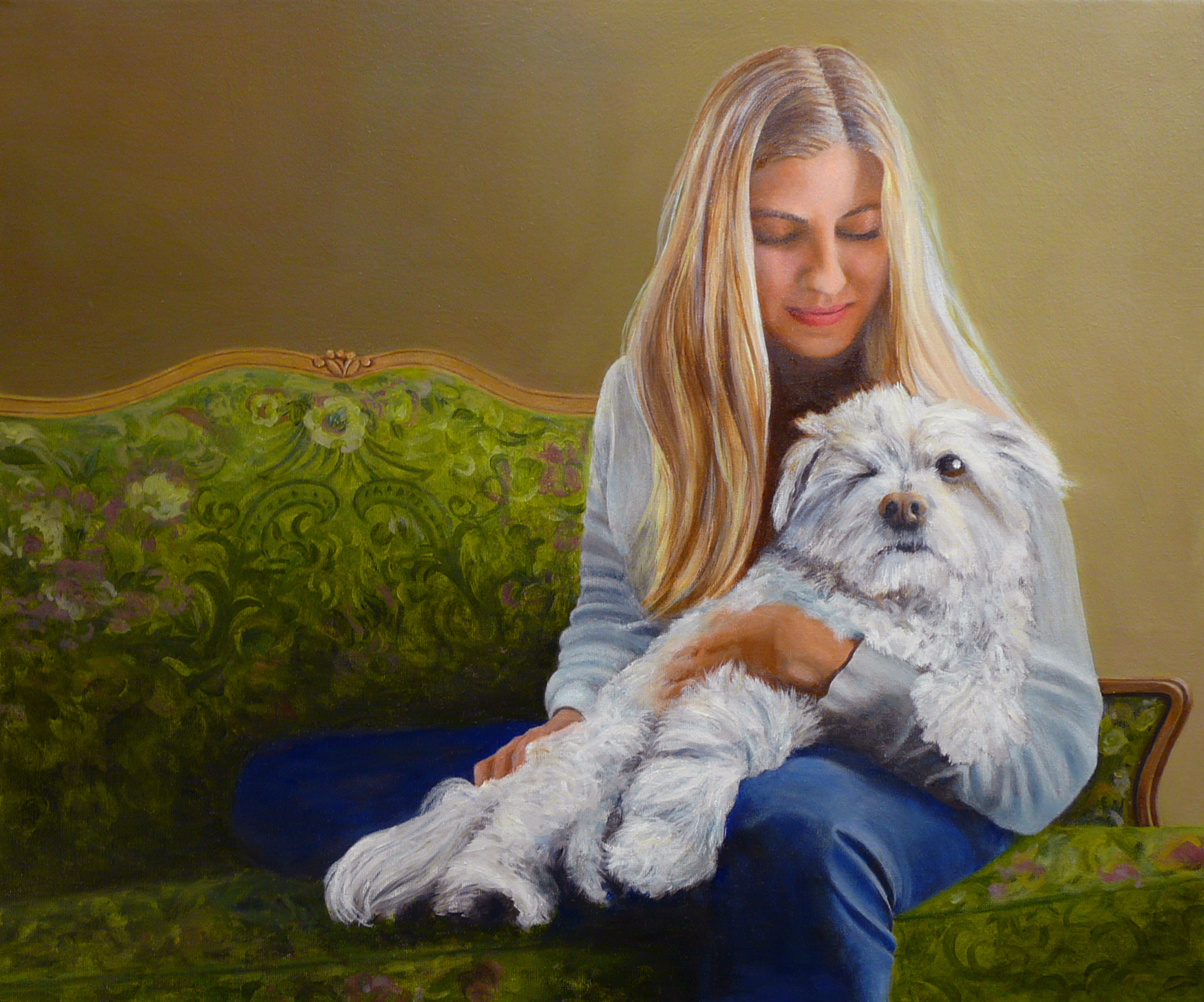 "Malika&Pico" Oil on Canvas 30"x24"(Sold)