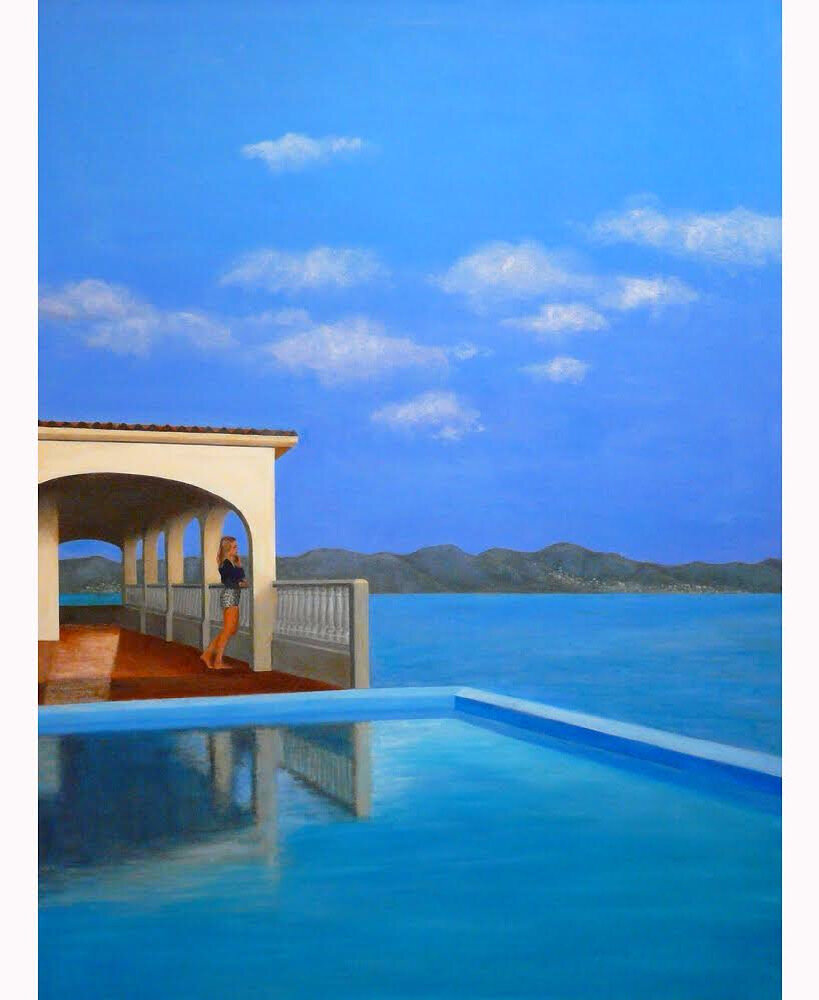 'Emilia in St Martin" Oil on Canvas 30"x40"