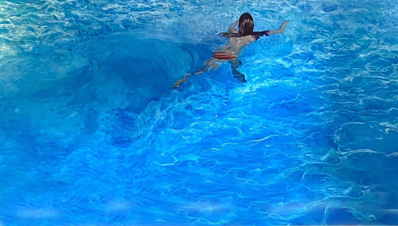 "Swim"(Sold)  Acrylic on Canvas 72"x36" (SOLD)
