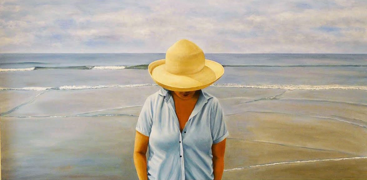 "Beach & Hat" Oil on Canvas 60"x36"