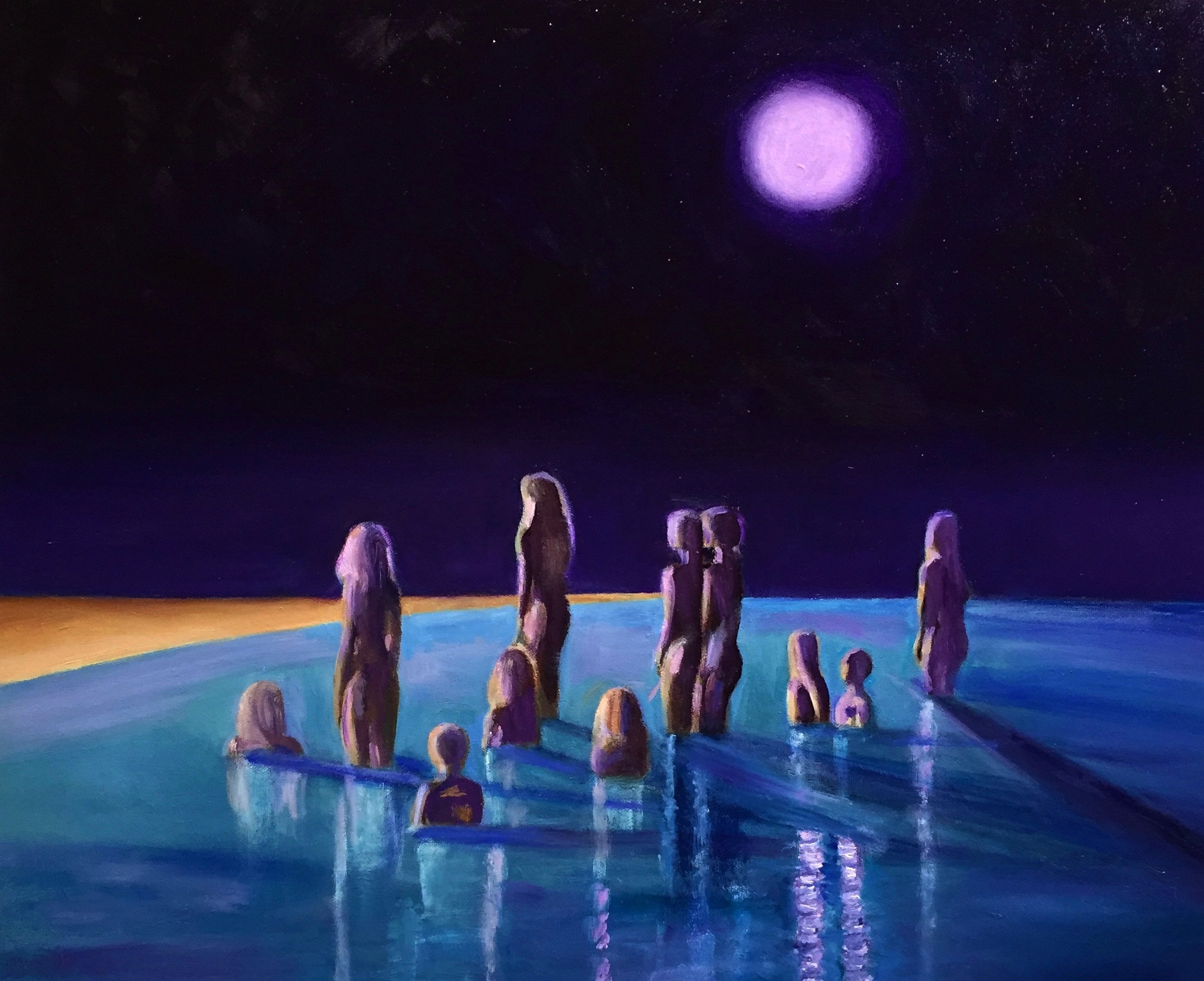 "Moon Pool" Oil on Canvas 24" x 20"