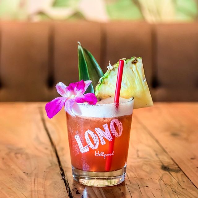 Jungle Bird 🦜 A tiki classic said to be created in the 70&rsquo;s- we have our own take at LONO you should try this #tikituesday Made with dark Bermudan rum, Campari, fresh lime &amp; pineapple cinnamon #lonohollywood 📸 by @eugeneshoots