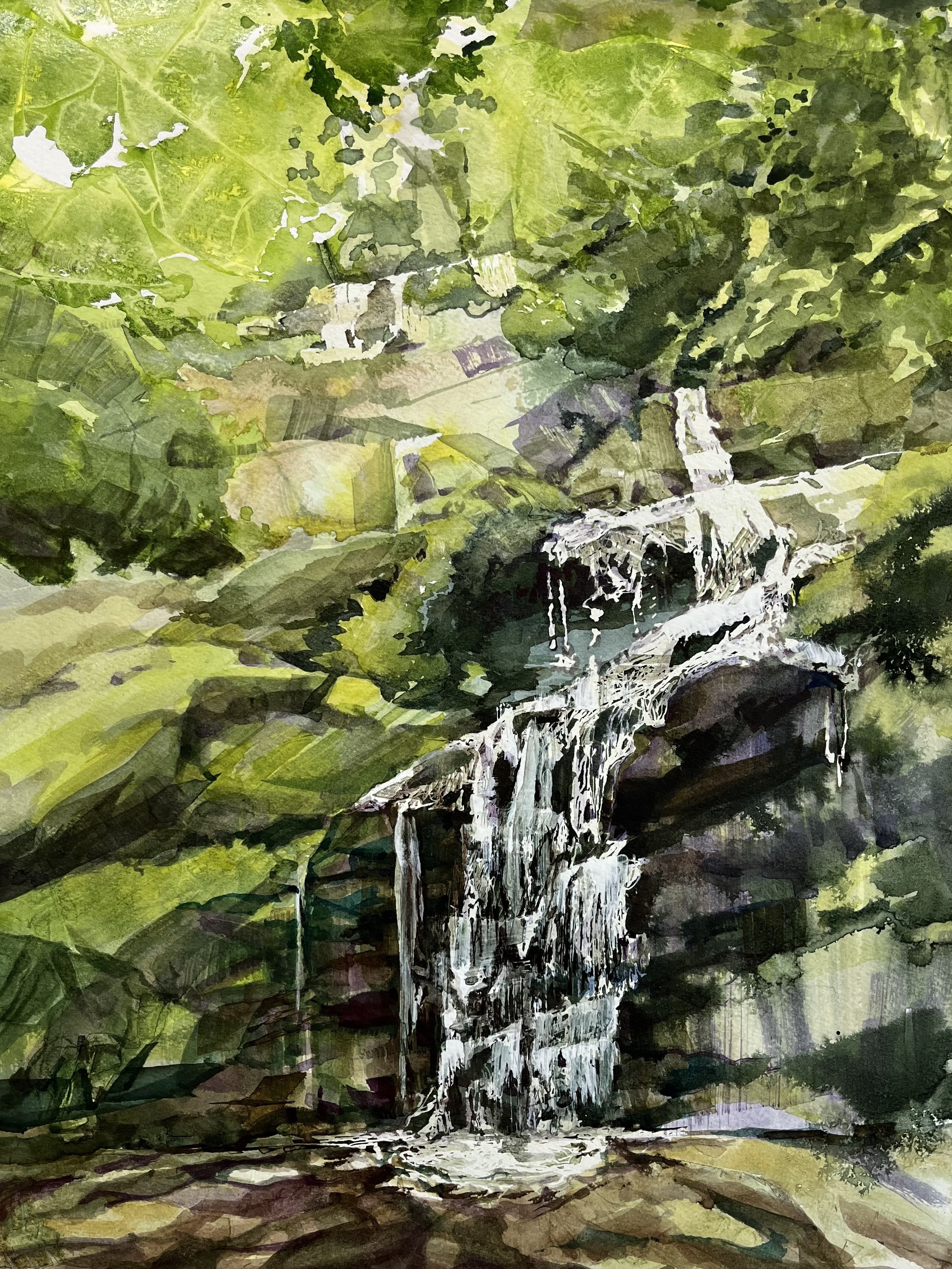 Crispy Cascade, 14"x18"