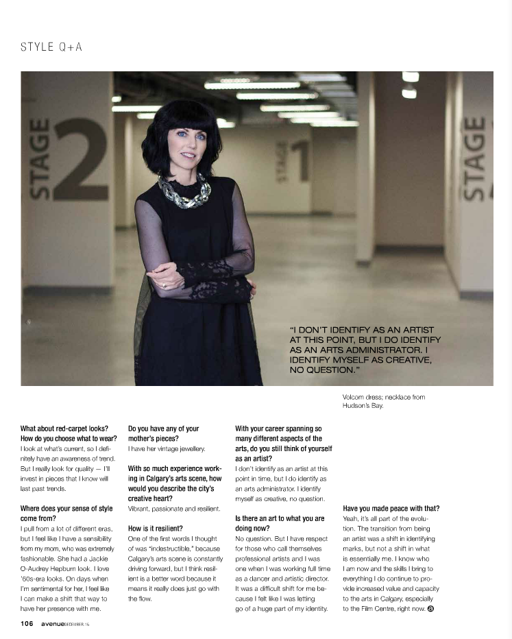 Avenue Magazine - Style Q&A - Erin O'Connor