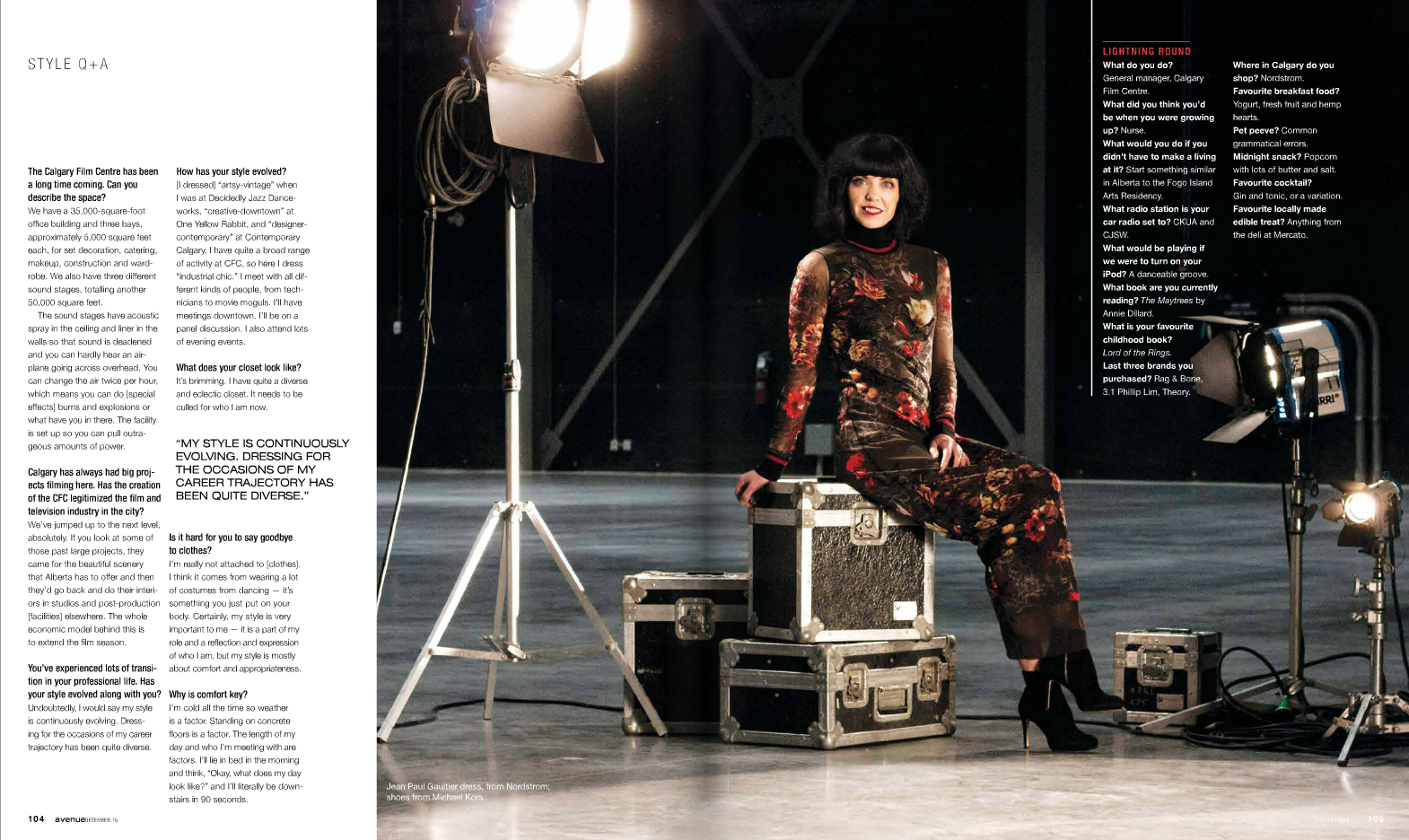 Avenue Magazine - Style Q&A - Erin O'Connor